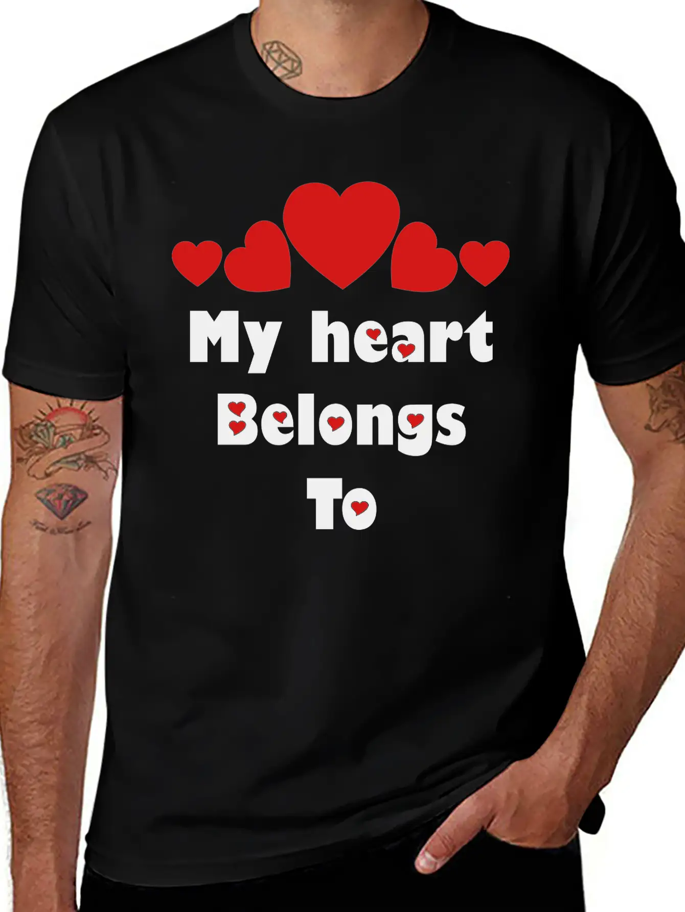 ❤️✦°•Romantic Proposal-My Heart Belongs To Relaxed Everyday Tee – Lightweight And Durable Cotton
