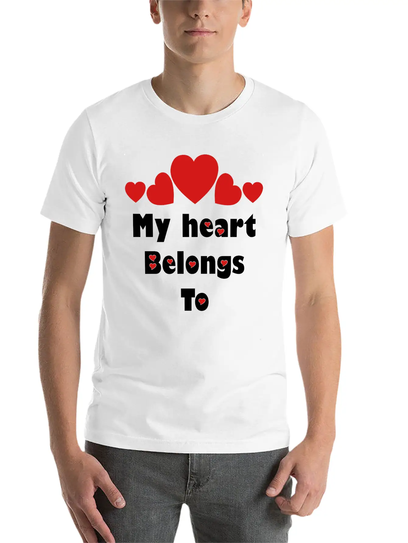 ❤️✦°•Romantic Proposal-My Heart Belongs To Relaxed Everyday Tee – Lightweight And Durable Cotton