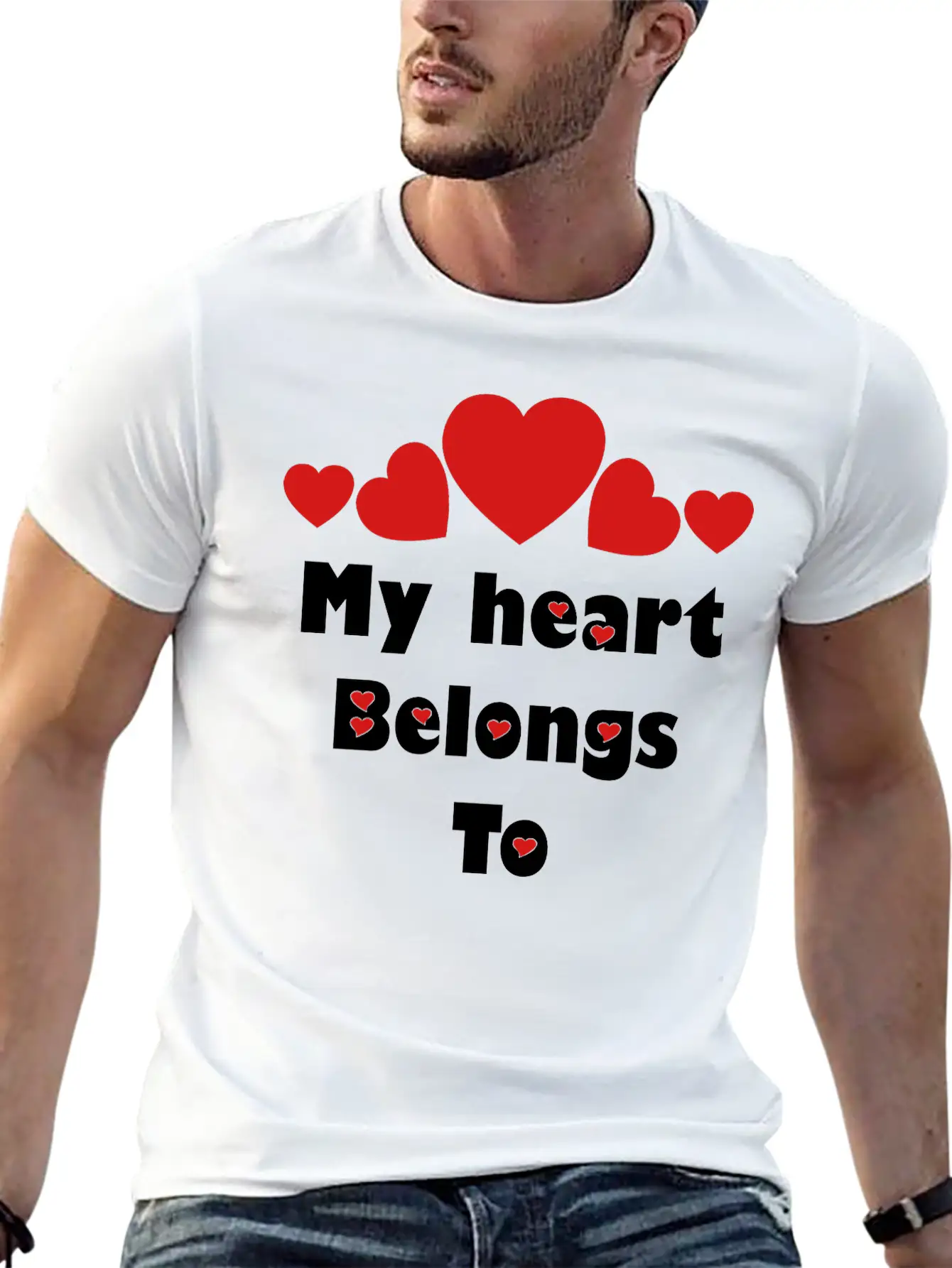 ❤️✦°•Romantic Proposal-My Heart Belongs To Relaxed Everyday Tee – Lightweight And Durable Cotton