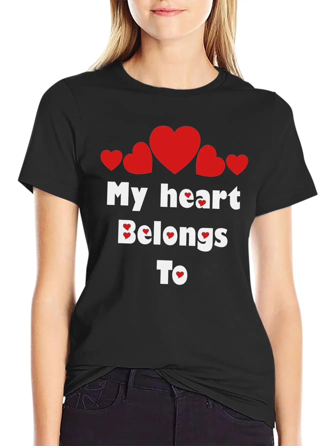 ❤️✦°•Romantic Proposal-My Heart Belongs To Relaxed Everyday Tee – Lightweight And Durable Cotton