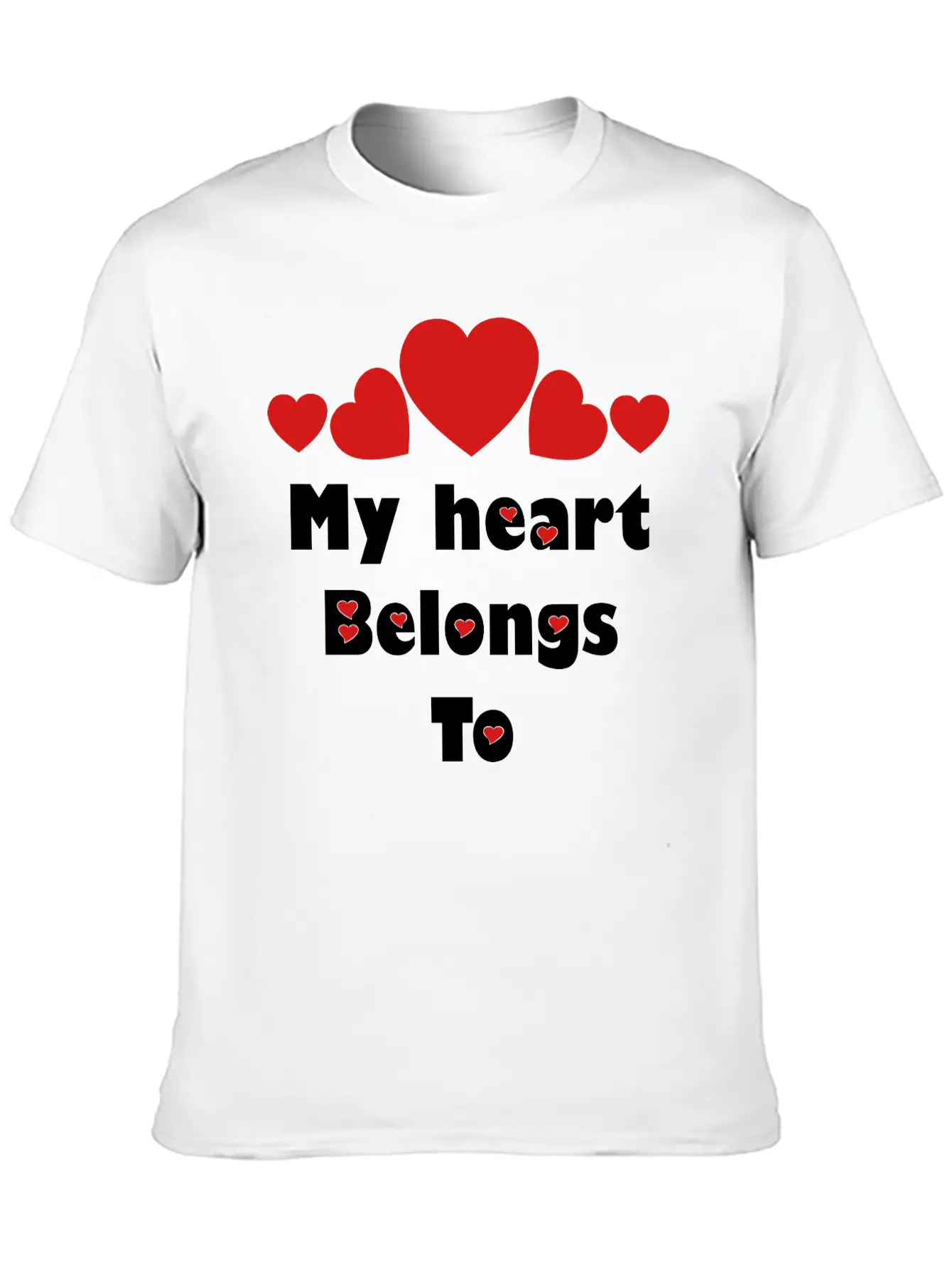 ❤️✦°•Romantic Proposal-My Heart Belongs To Relaxed Everyday Tee – Lightweight And Durable Cotton