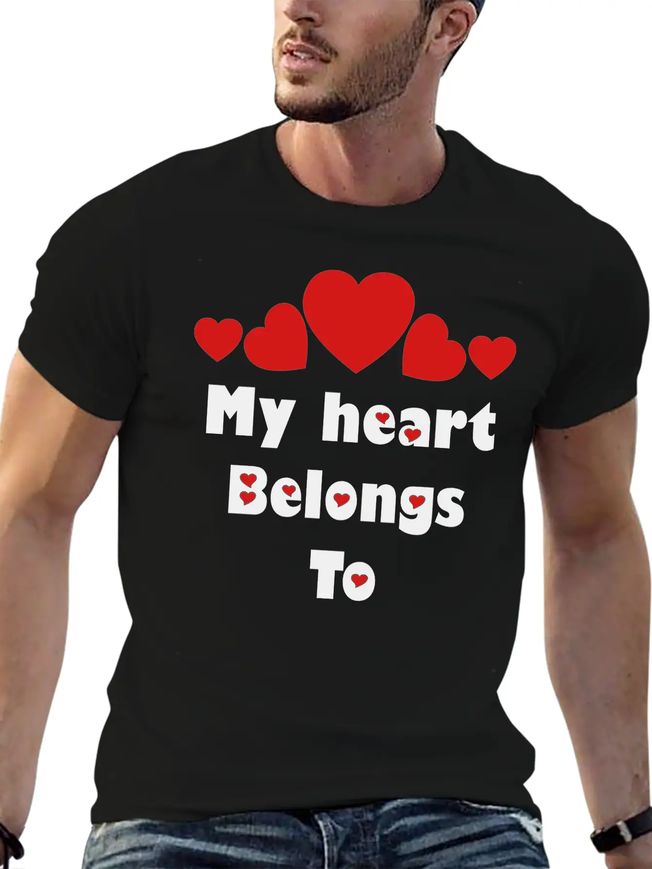 ❤️✦°•Romantic Proposal-My Heart Belongs To Relaxed Everyday Tee – Lightweight And Durable Cotton