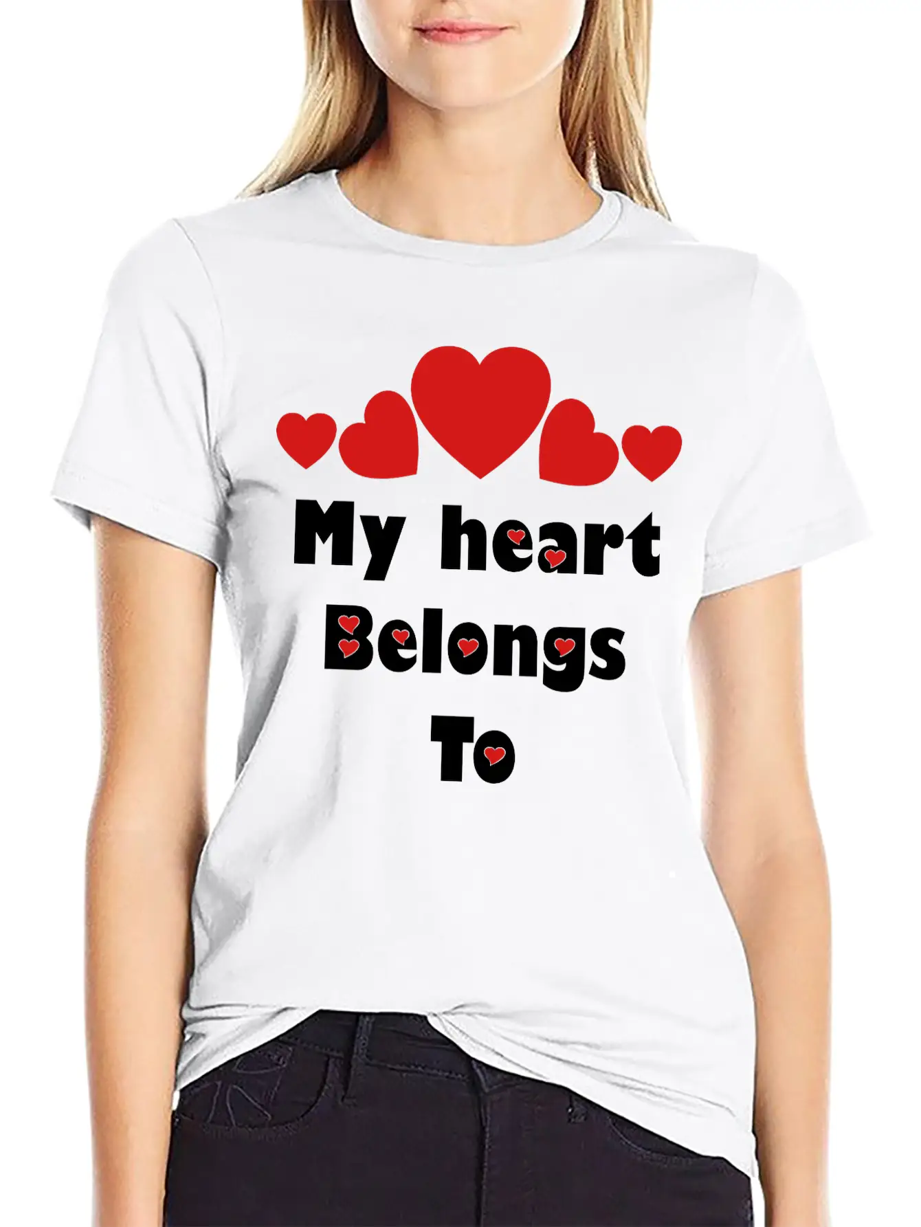 ❤️✦°•Romantic Proposal-My Heart Belongs To Relaxed Everyday Tee – Lightweight And Durable Cotton
