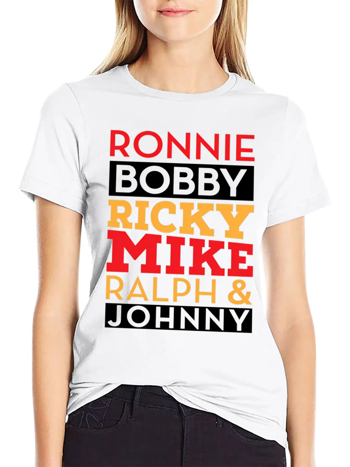 Ronnie Bobby Ricky Mike Ralph And Johnny Unisex Casual T-Shirt – Clean Design For Daily Comfort