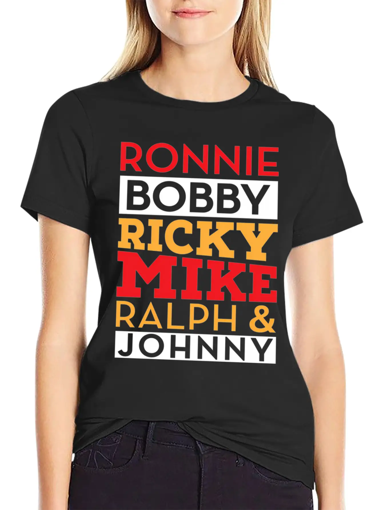 Ronnie Bobby Ricky Mike Ralph And Johnny Unisex Casual T-Shirt – Clean Design For Daily Comfort