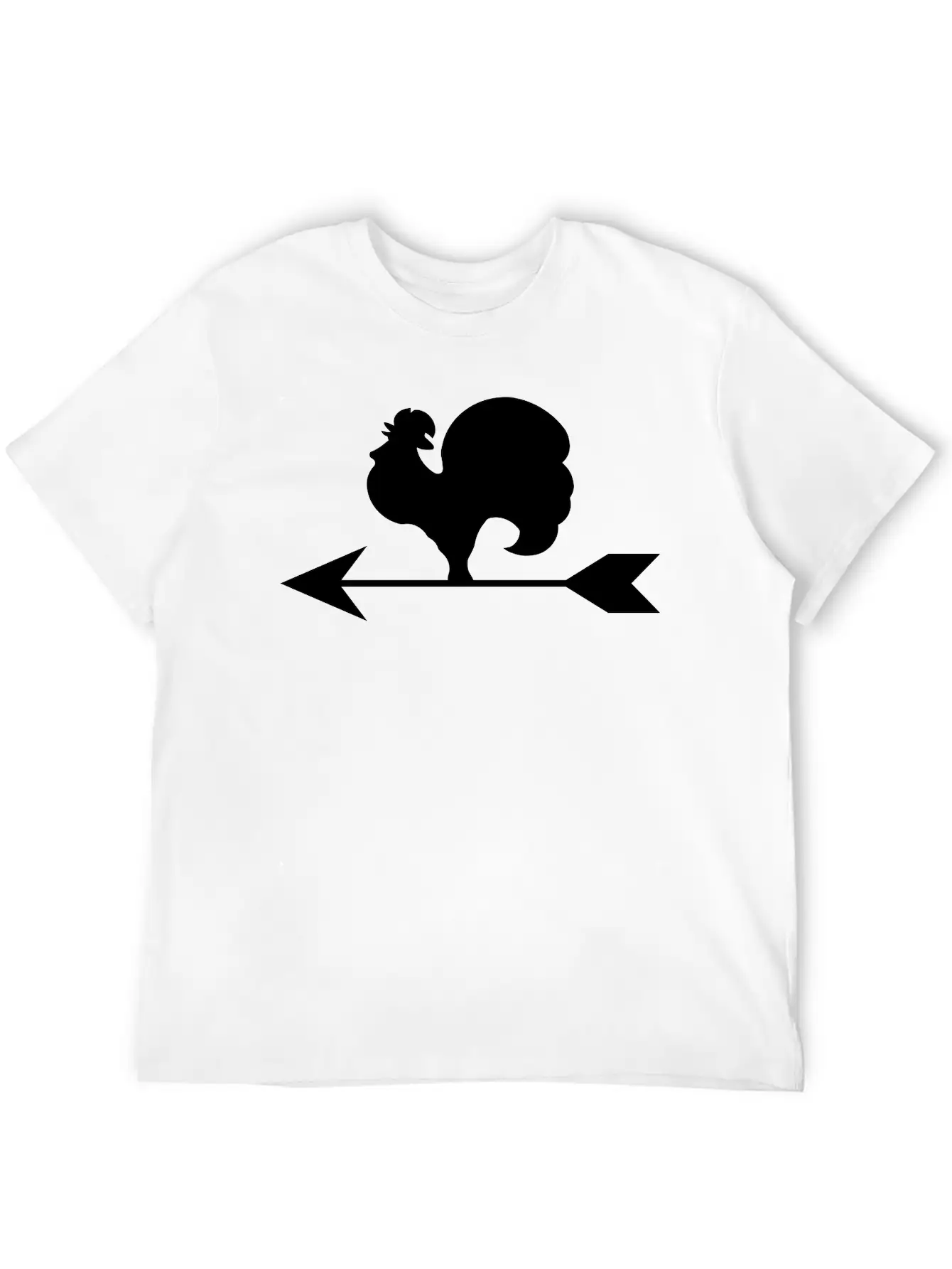Rooster Weather Vane Silhouette Unisex Casual T-Shirt – Clean Design For Daily Comfort
