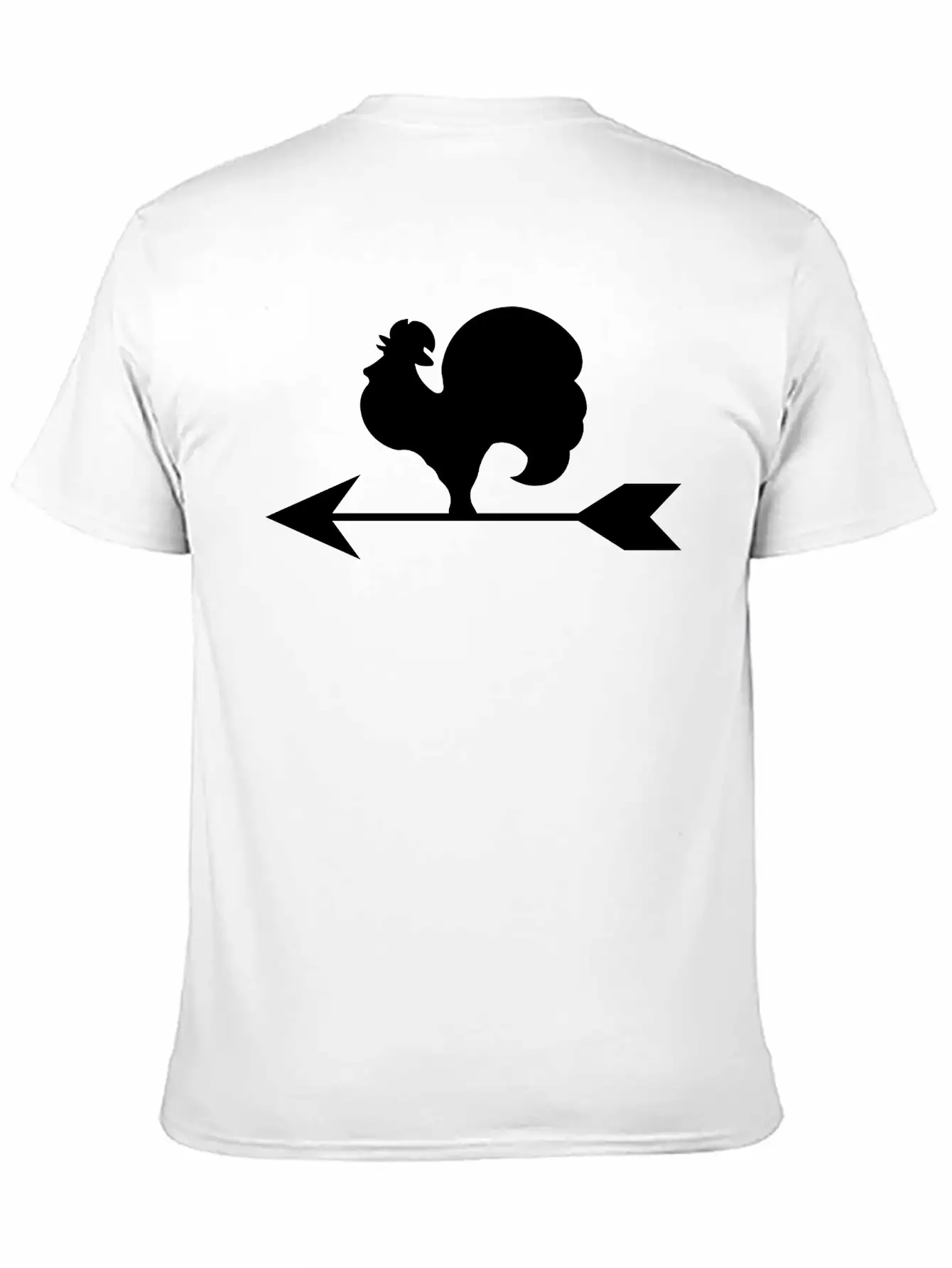 Rooster Weather Vane Silhouette Unisex Casual T-Shirt – Clean Design For Daily Comfort