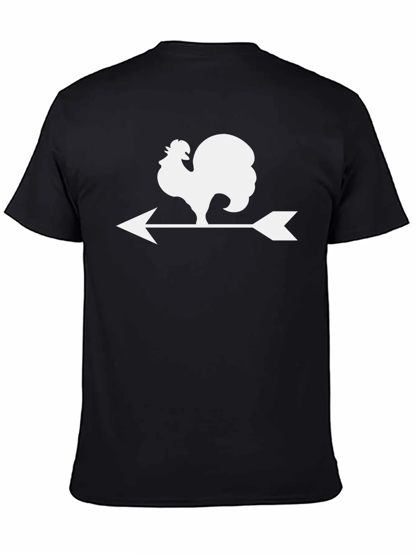 Rooster Weather Vane Silhouette Unisex Casual T-Shirt – Clean Design For Daily Comfort