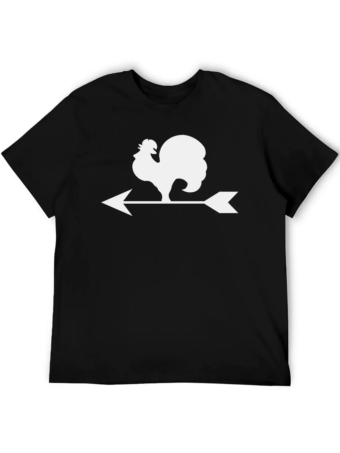 Rooster Weather Vane Silhouette Unisex Casual T-Shirt – Clean Design For Daily Comfort