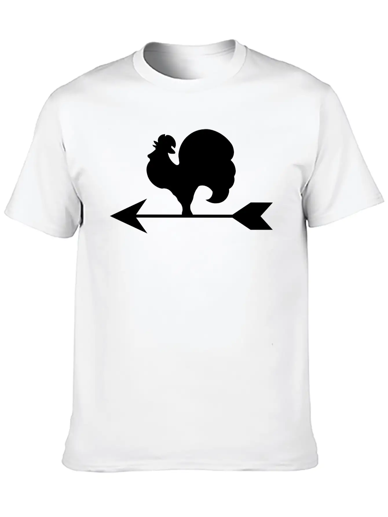 Rooster Weather Vane Silhouette Unisex Casual T-Shirt – Clean Design For Daily Comfort