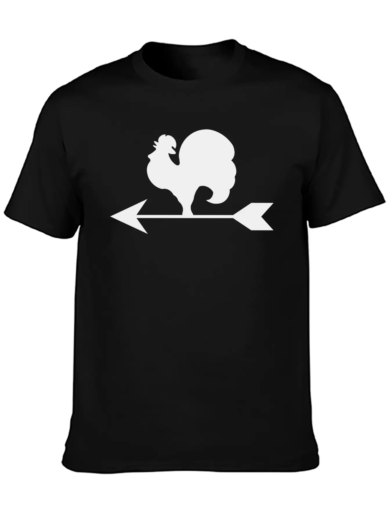 Rooster Weather Vane Silhouette Unisex Casual T-Shirt – Clean Design For Daily Comfort