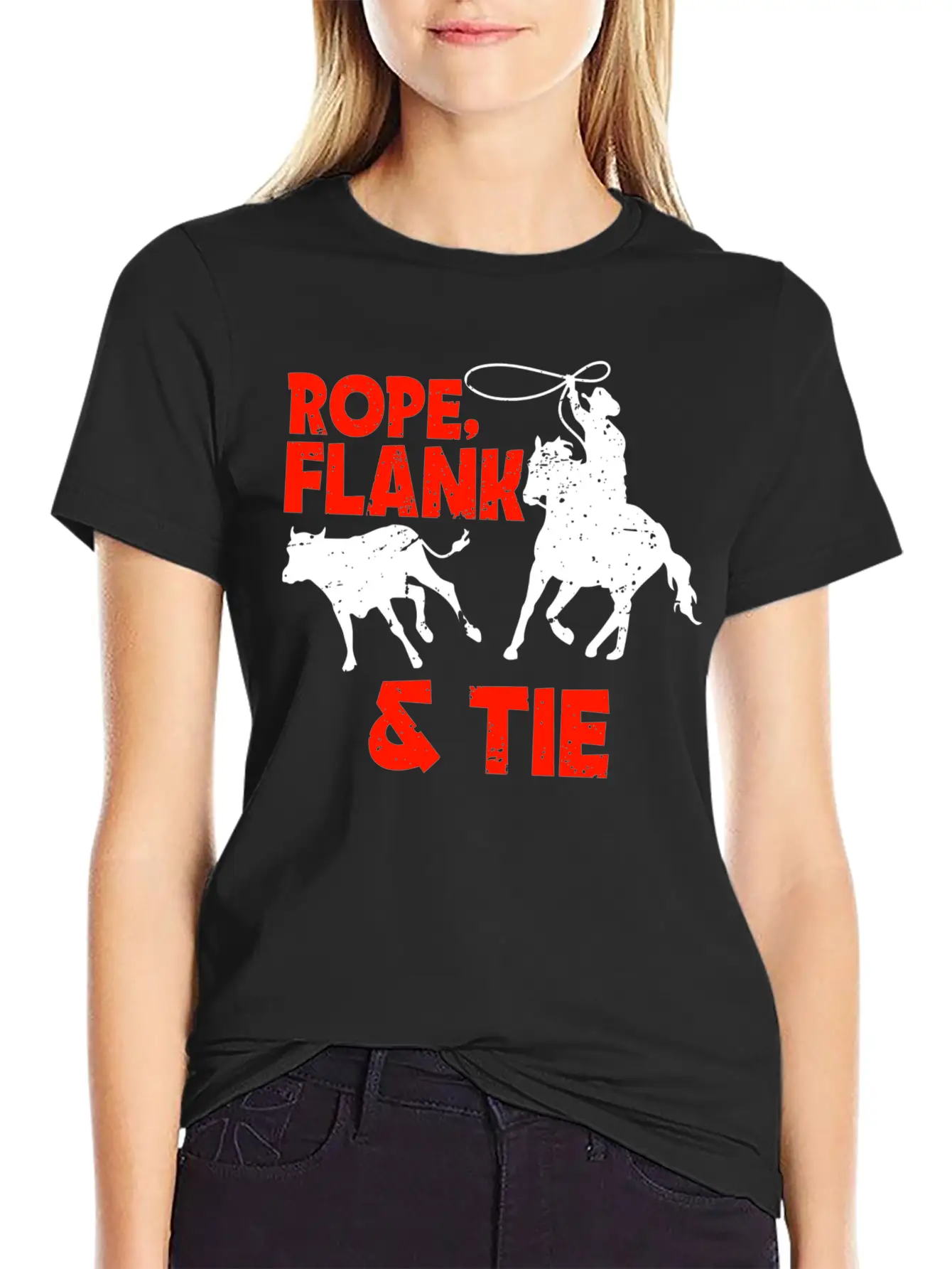Rope Flank And Tie Cowboy Gift Stylish Everyday T-Shirt – Unisex Basic Cotton Tee