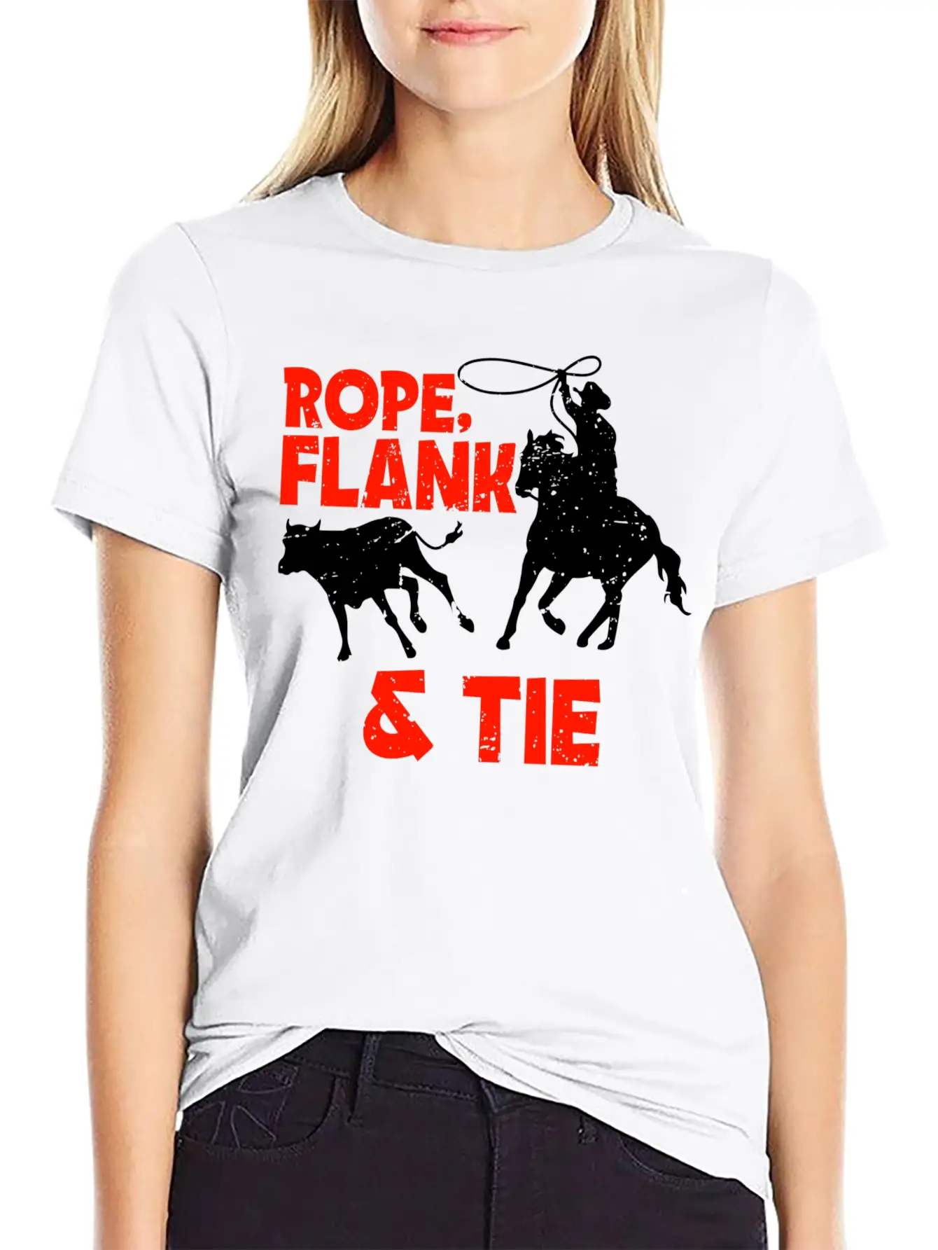 Rope Flank And Tie Cowboy Gift Stylish Everyday T-Shirt – Unisex Basic Cotton Tee
