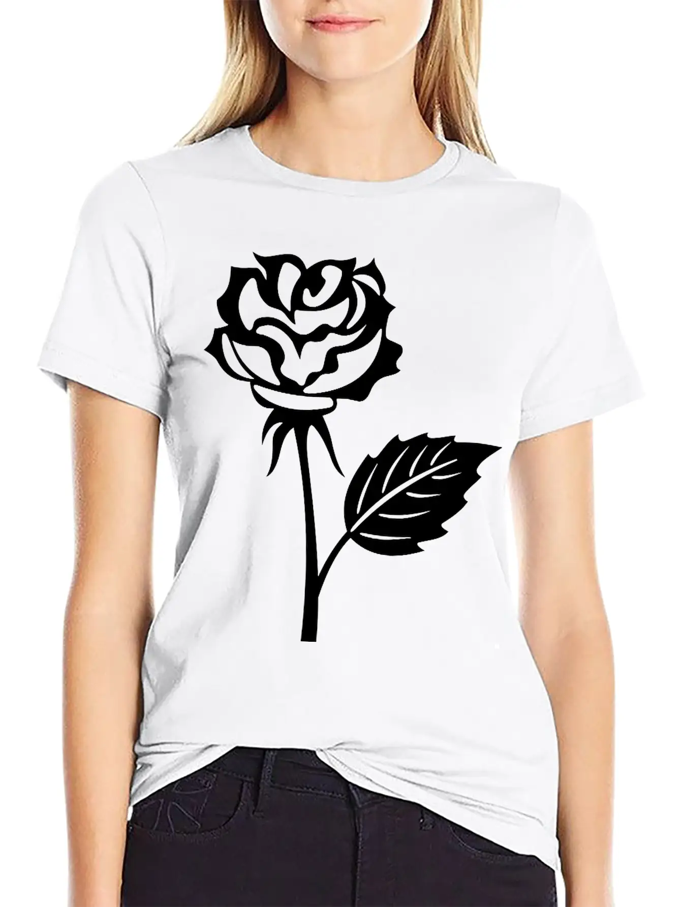 Rose Basic Graphic T-Shirt – Daily Comfort In Soft Cotton