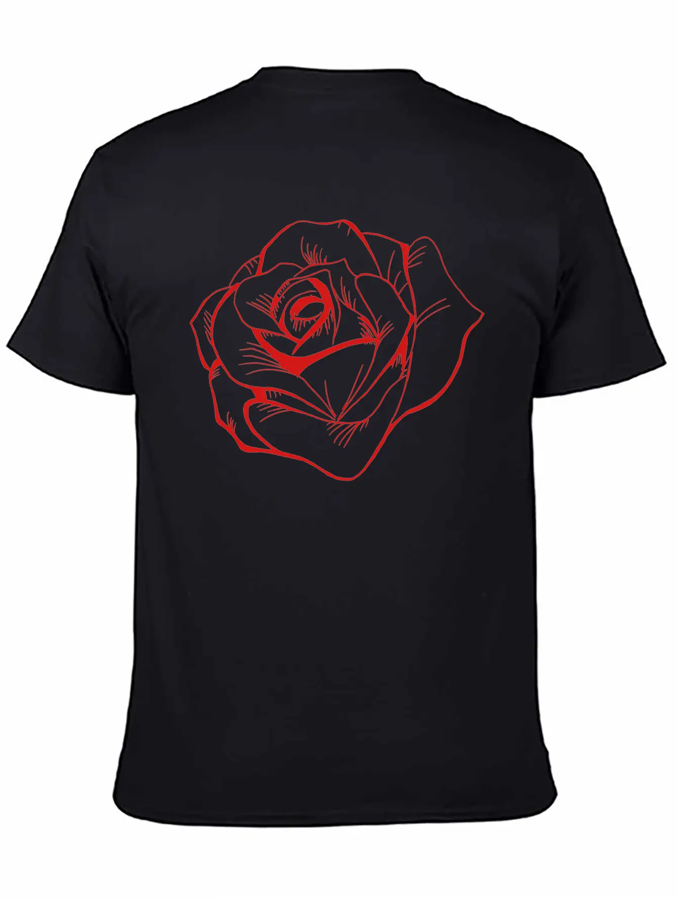 Rose Classic Fit Graphic Tee For Daily Comfort – Unisex Cotton Shirt