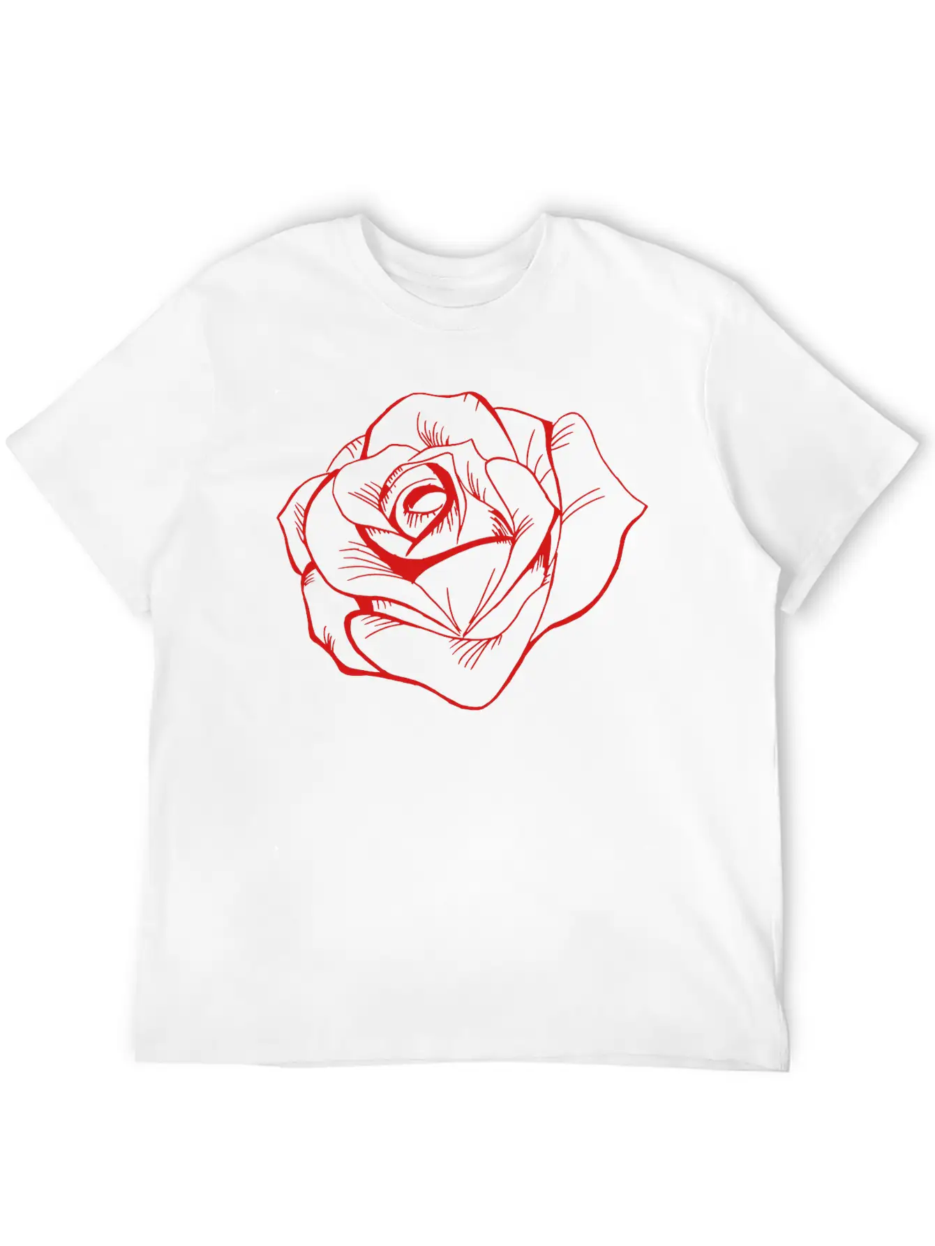 Rose Classic Fit Graphic Tee For Daily Comfort – Unisex Cotton Shirt