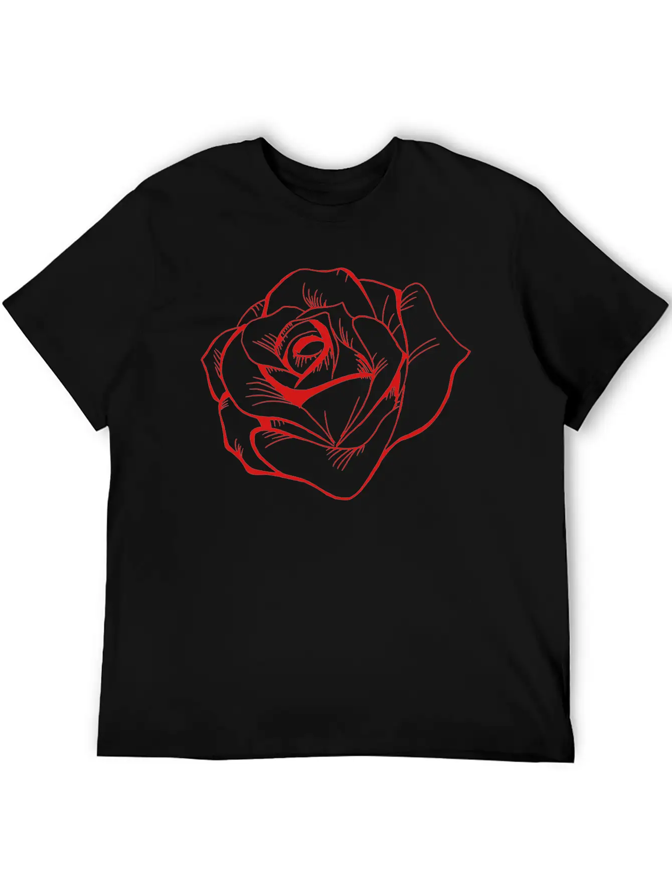 Rose Classic Fit Graphic Tee For Daily Comfort – Unisex Cotton Shirt