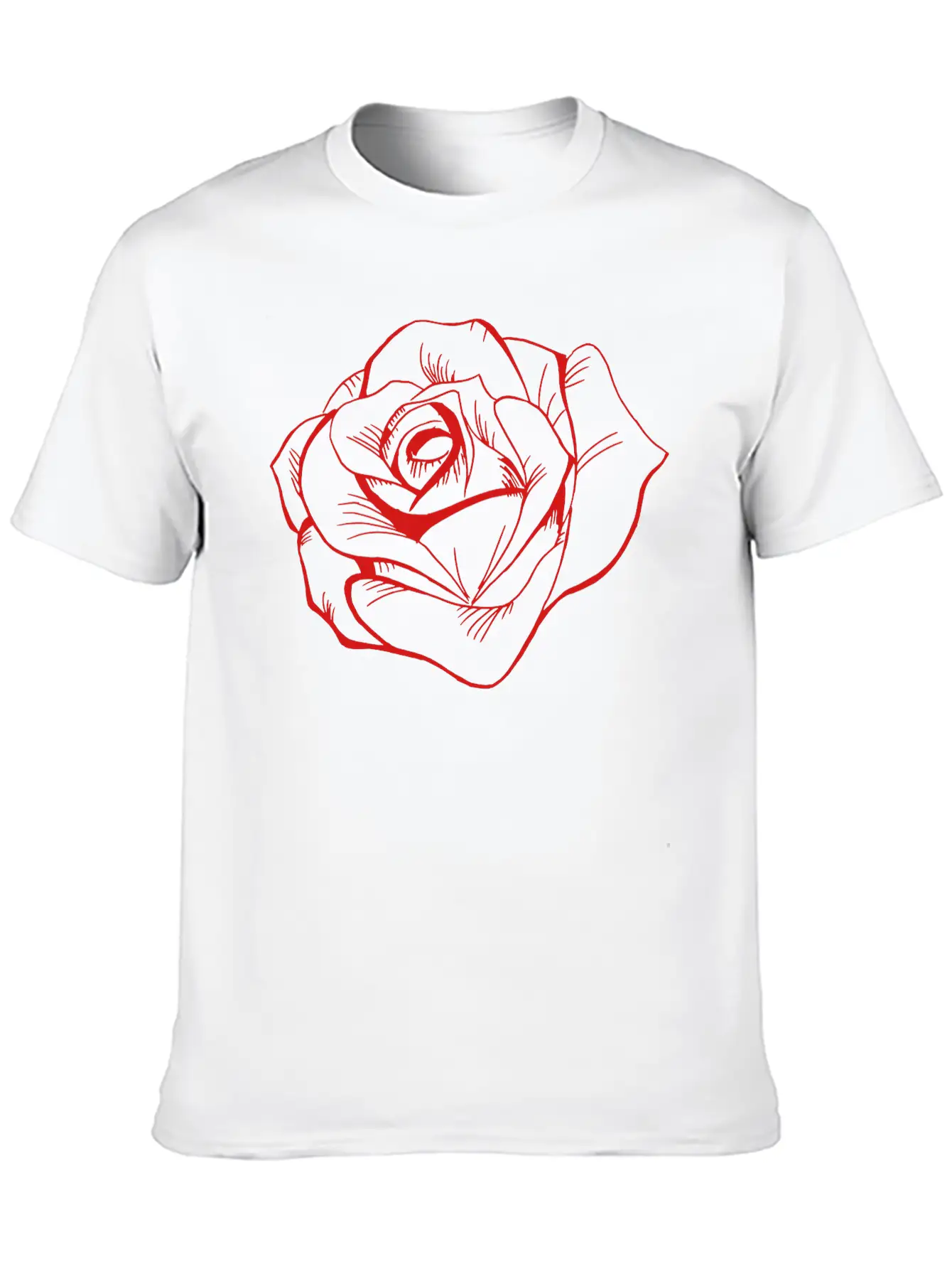 Rose Classic Fit Graphic Tee For Daily Comfort – Unisex Cotton Shirt