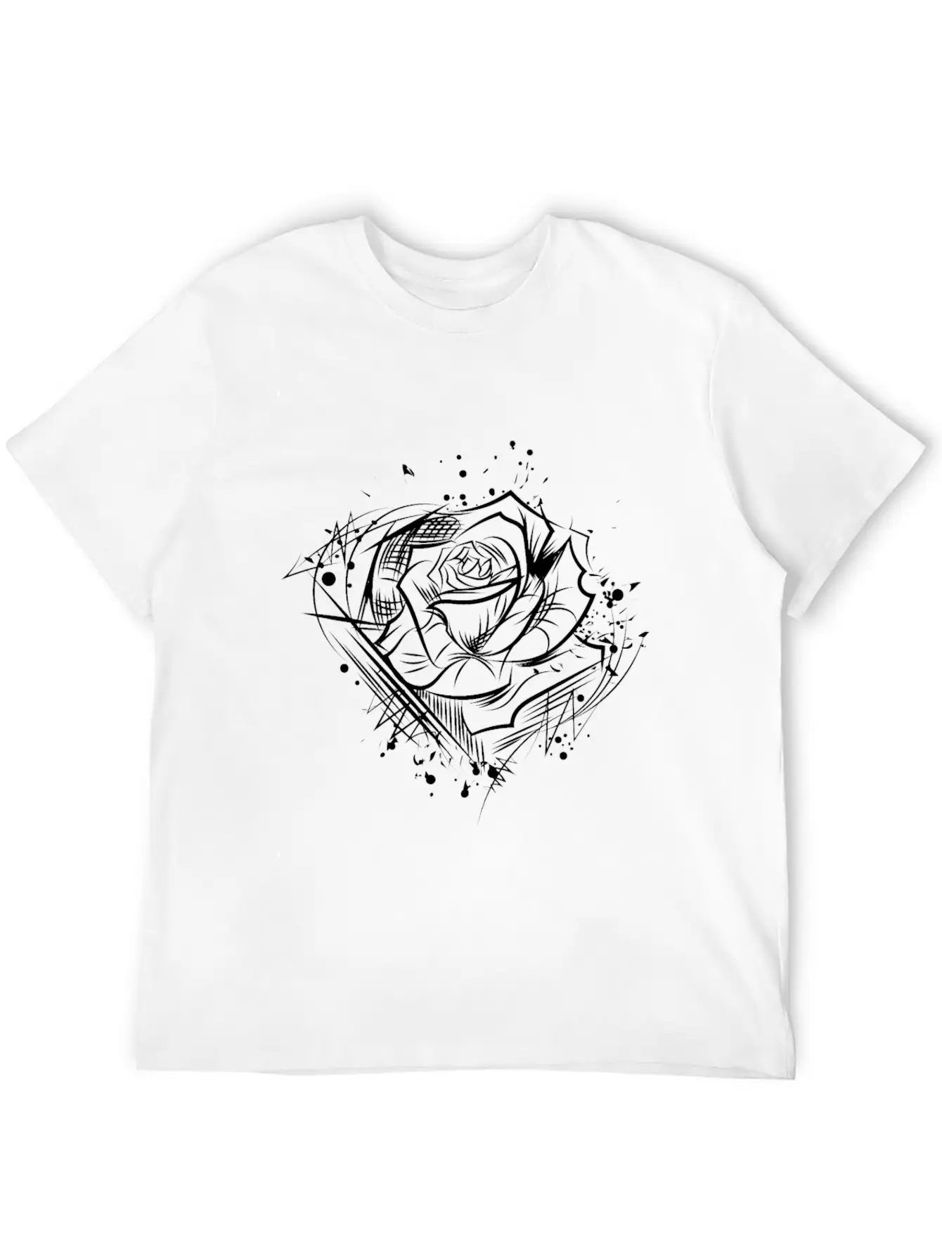 Rose - Drawing Nature Cool Tattoo Idea Soft Cotton Short Sleeve Tee – Unisex Wardrobe Staple