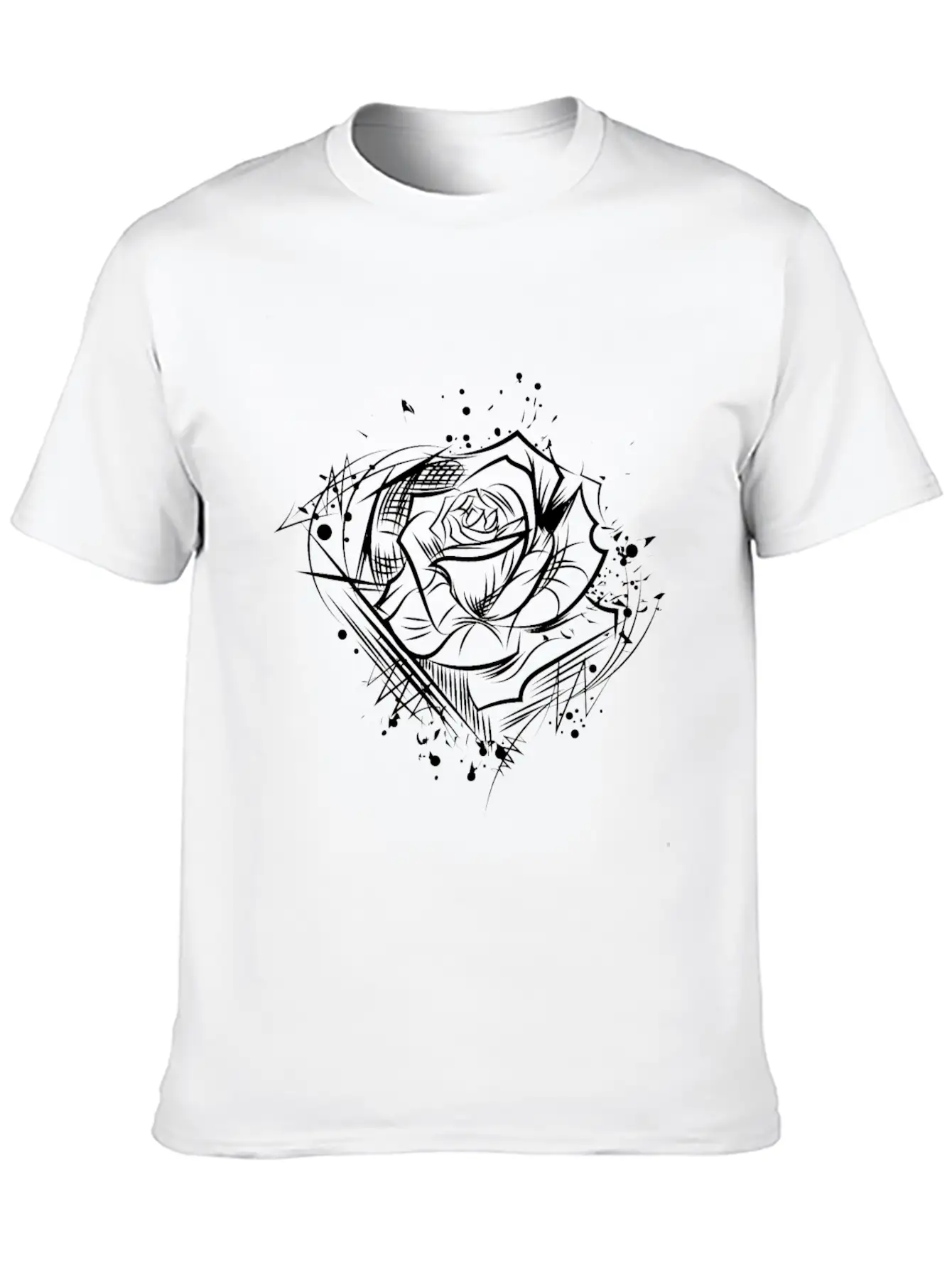 Rose - Drawing Nature Cool Tattoo Idea Soft Cotton Short Sleeve Tee – Unisex Wardrobe Staple