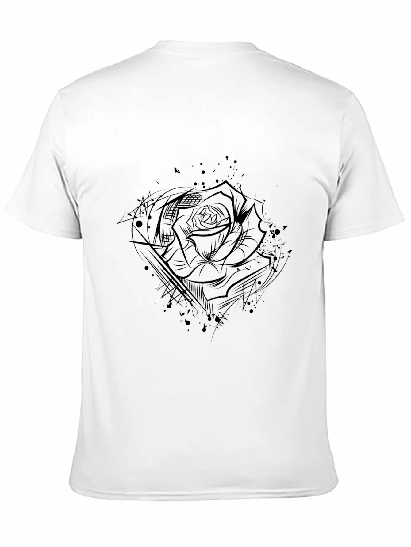 Rose - Drawing Nature Cool Tattoo Idea Soft Cotton Short Sleeve Tee – Unisex Wardrobe Staple