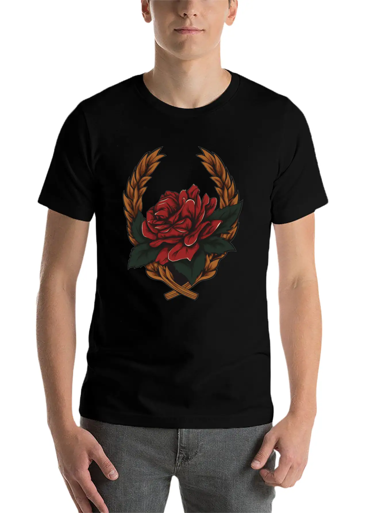 Rose Essential Cotton Tee For Daily Outfits – Unisex Style