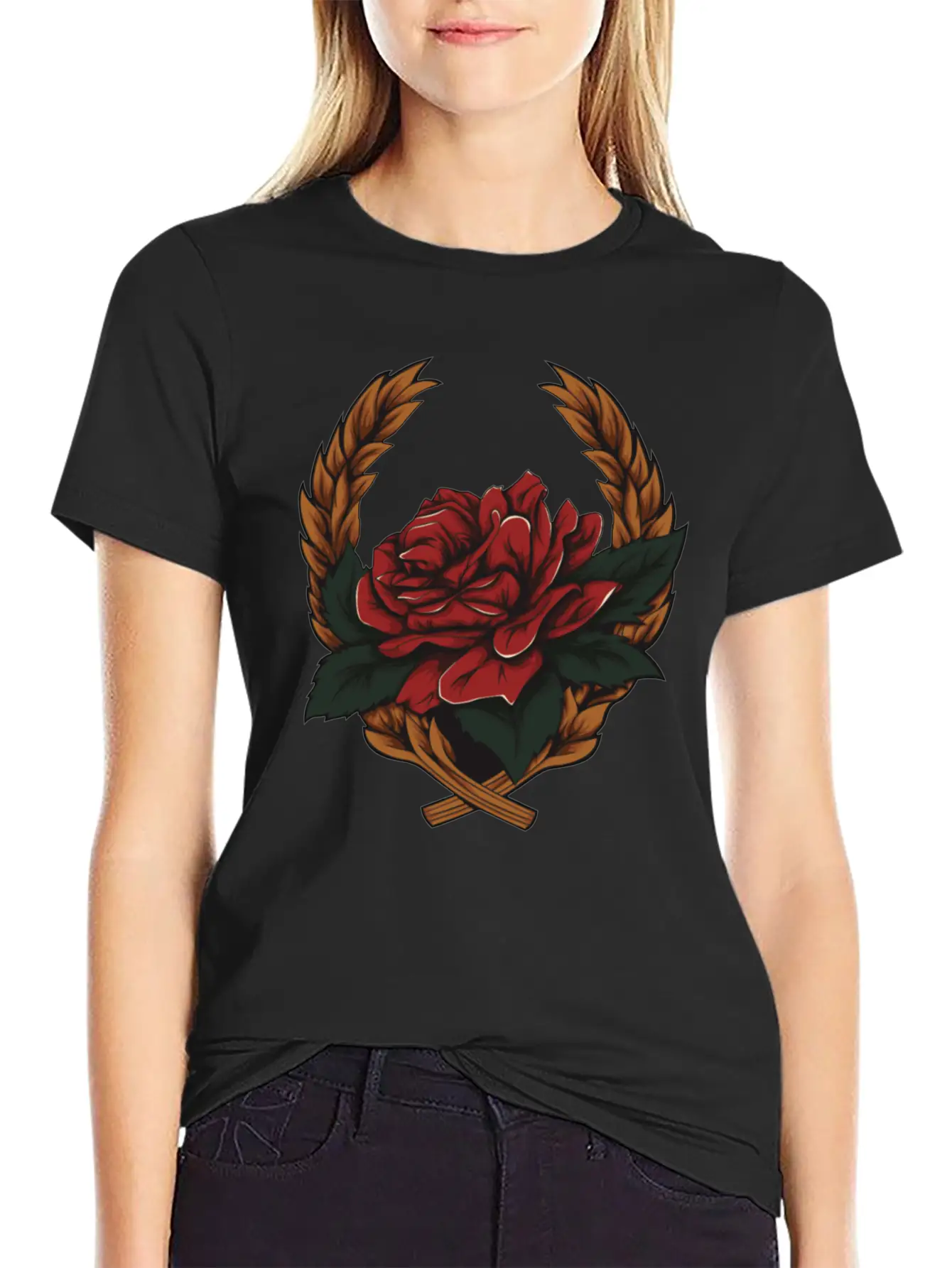 Rose Essential Cotton Tee For Daily Outfits – Unisex Style