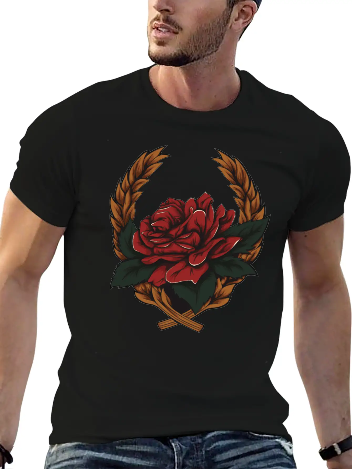 Rose Essential Cotton Tee For Daily Outfits – Unisex Style