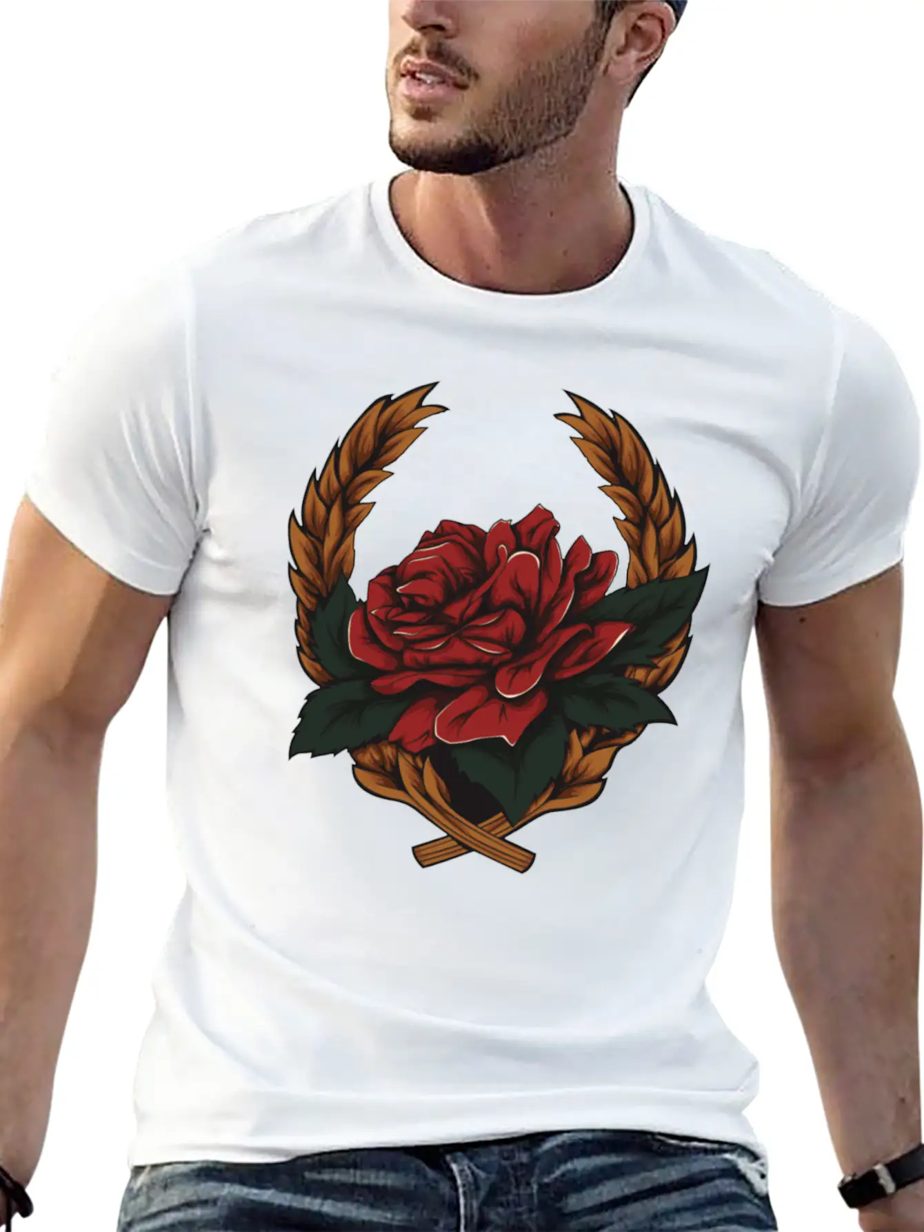 Rose Essential Cotton Tee For Daily Outfits – Unisex Style