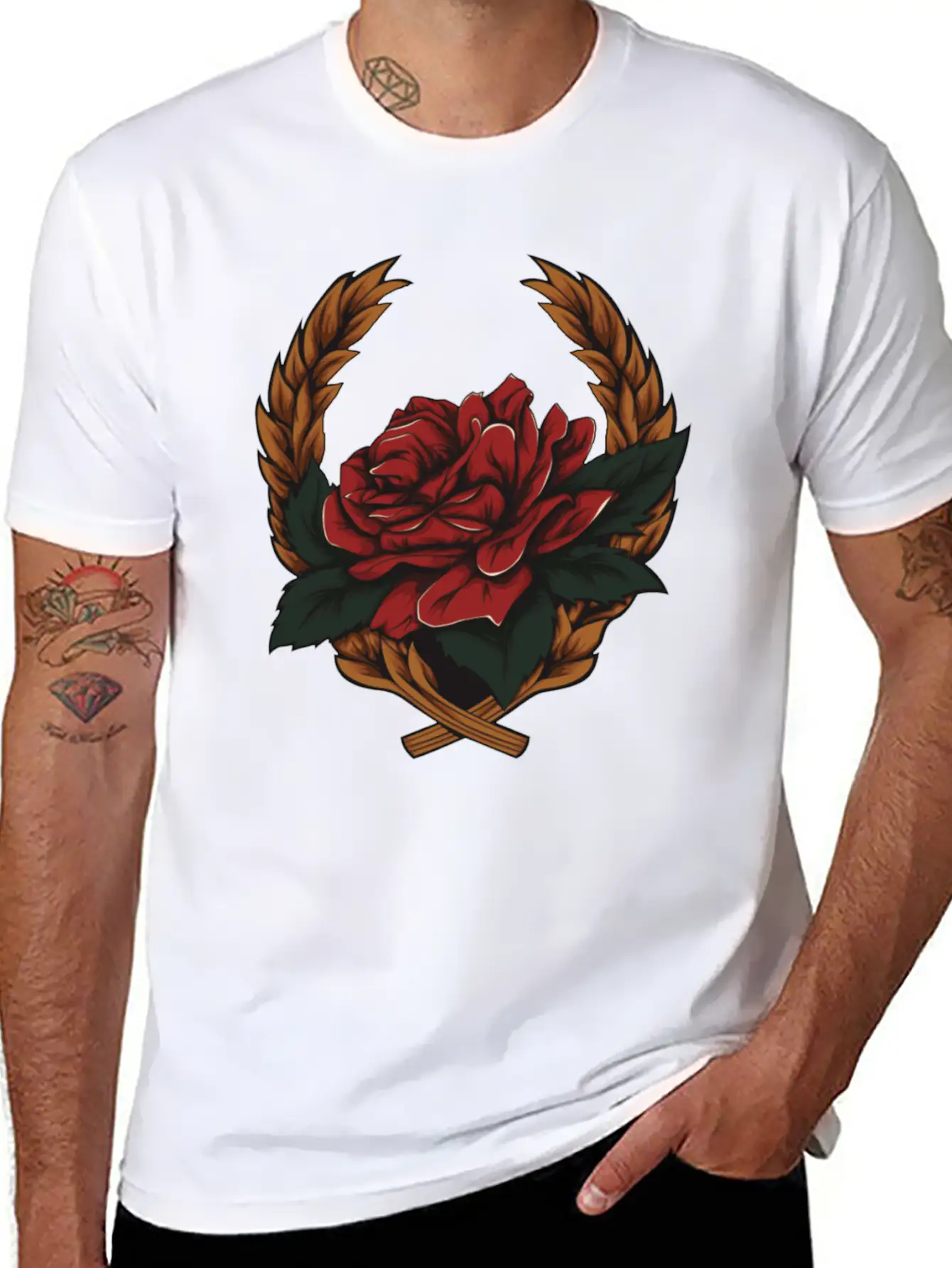 Rose Essential Cotton Tee For Daily Outfits – Unisex Style
