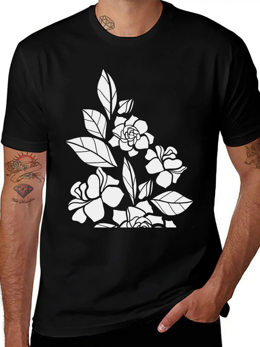 Rose Floral Relaxed Everyday Tee – Lightweight And Durable Cotton