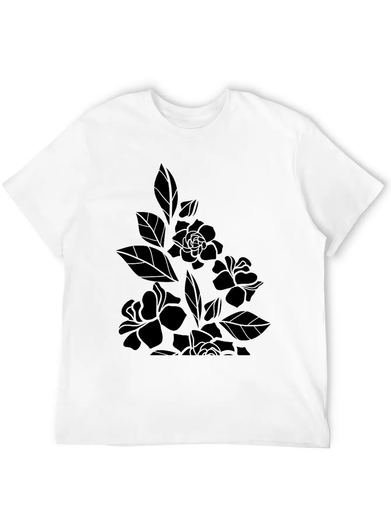 Rose Floral Relaxed Everyday Tee – Lightweight And Durable Cotton