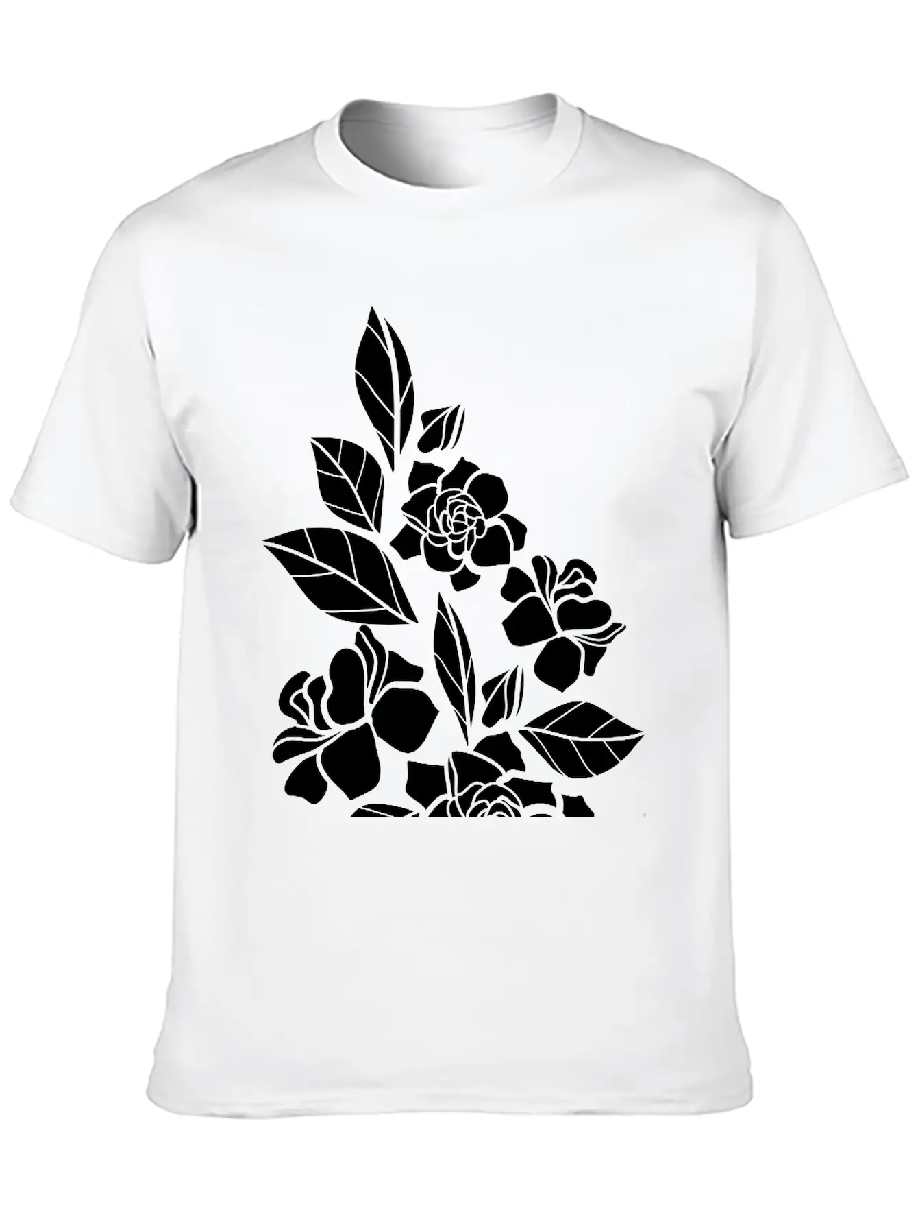 Rose Floral Relaxed Everyday Tee – Lightweight And Durable Cotton