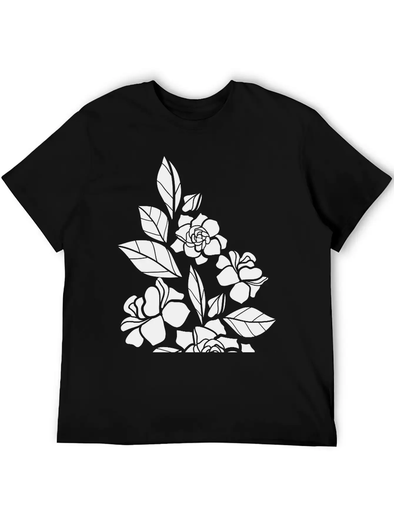 Rose Floral Relaxed Everyday Tee – Lightweight And Durable Cotton