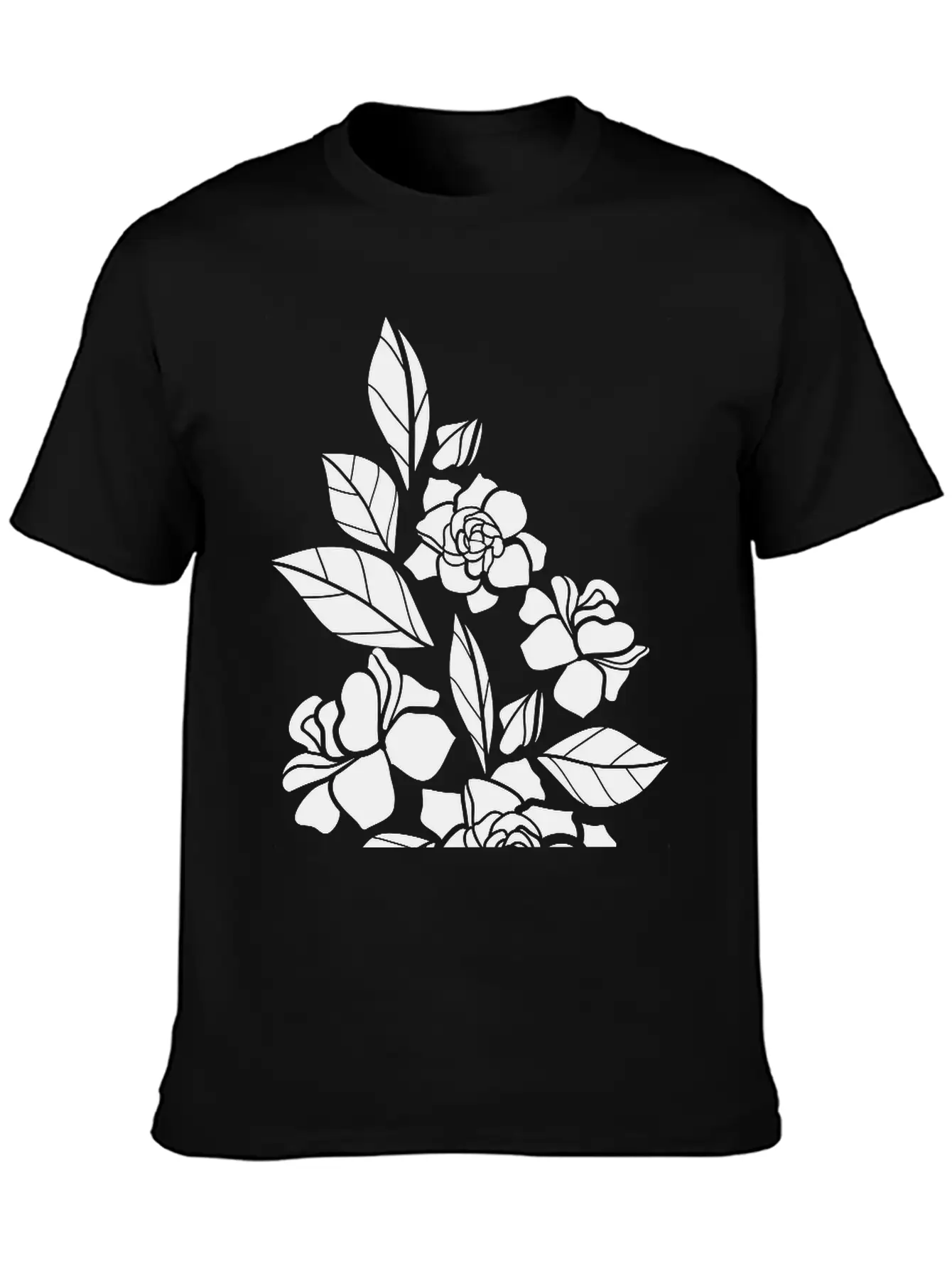 Rose Floral Relaxed Everyday Tee – Lightweight And Durable Cotton
