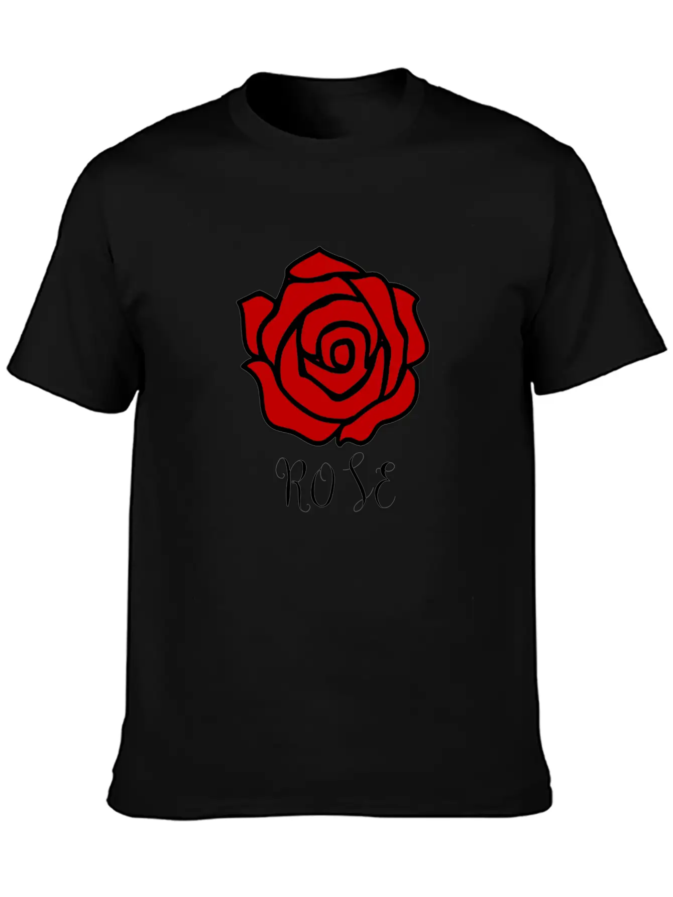 Rose Flower Cute T-Shirt Red Modern Relaxed Everyday Tee – Lightweight And Durable Cotton