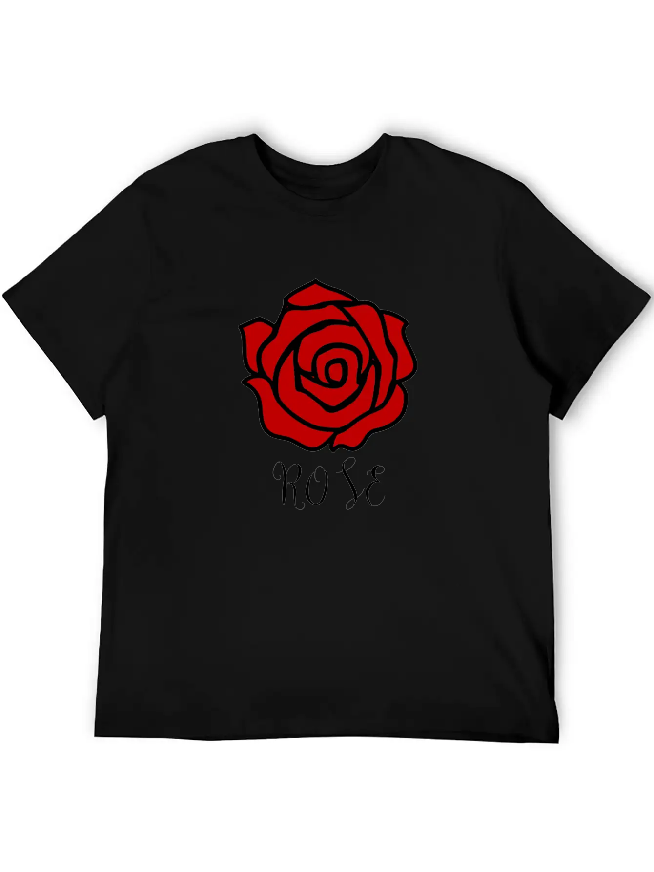 Rose Flower Cute T-Shirt Red Modern Relaxed Everyday Tee – Lightweight And Durable Cotton