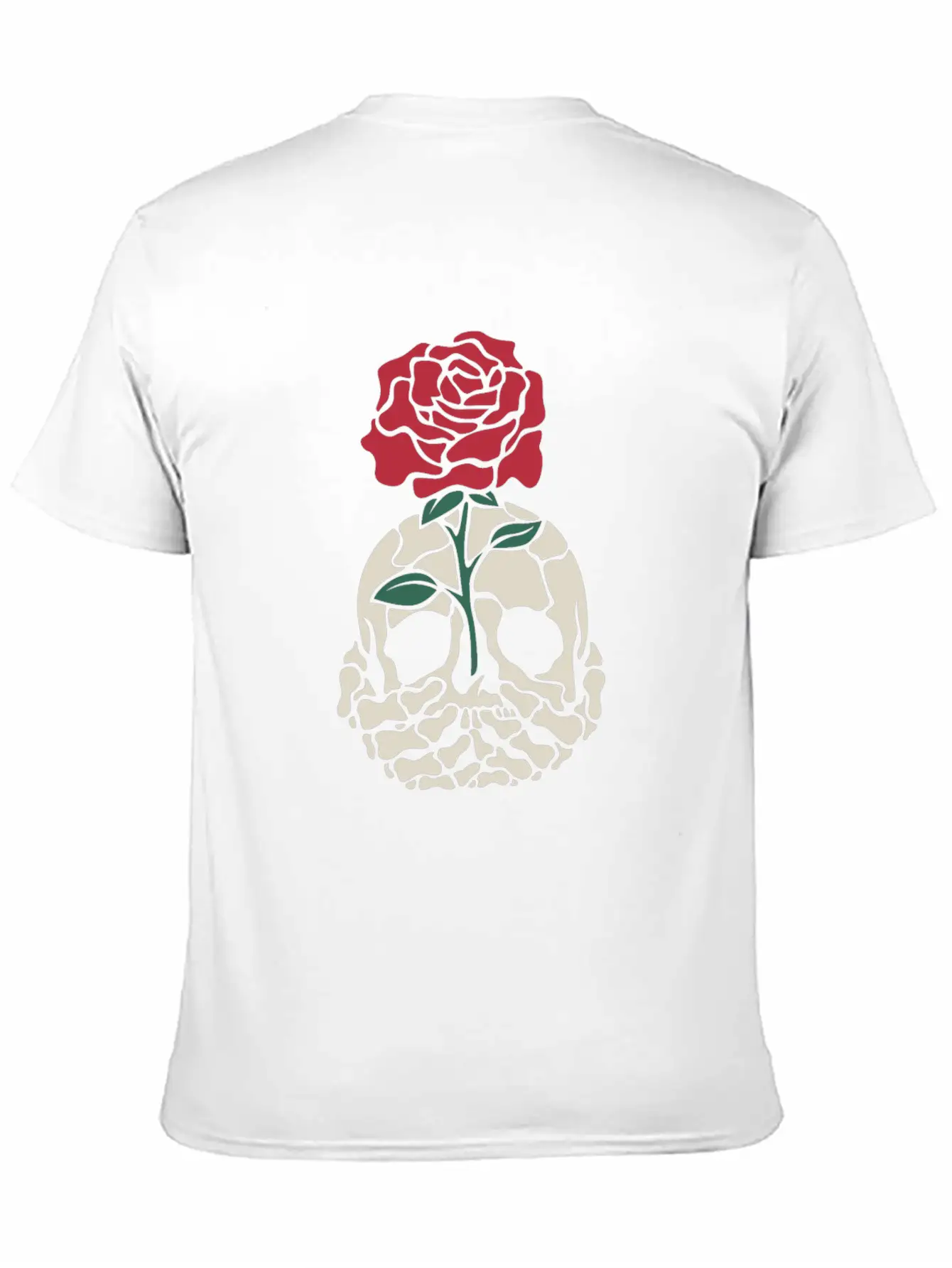 Rose Skull Classic Fit Graphic Tee For Daily Comfort – Unisex Cotton Shirt