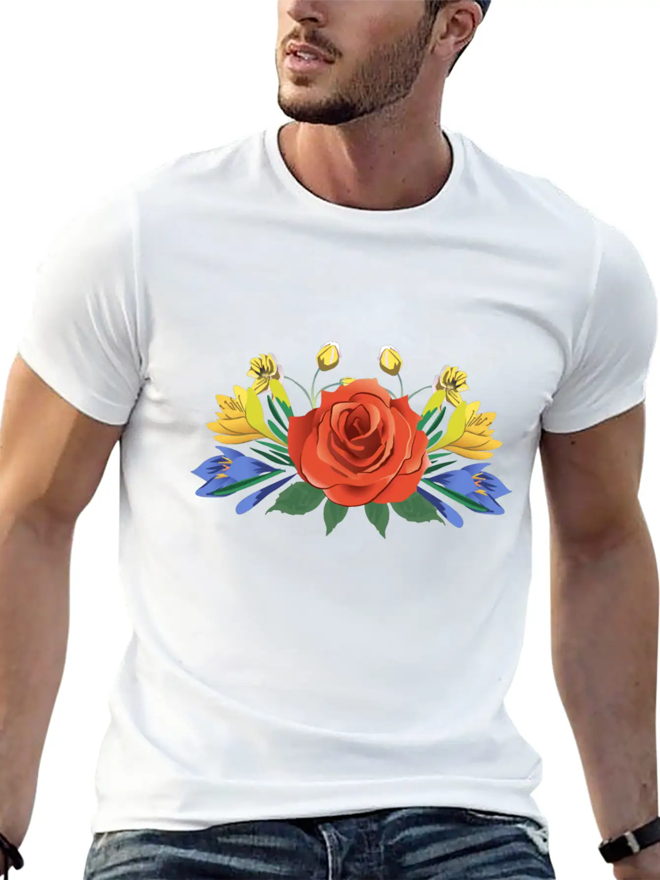 Roses Flowers Plants Spring Love Classic Fit Graphic Tee For Daily Comfort – Unisex Cotton Shirt