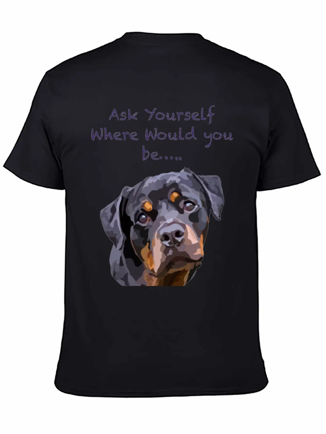 Rottweiler Dog Hand Drawn Digital Art Adorable Unisex Casual T-Shirt – Clean Design For Daily Comfort