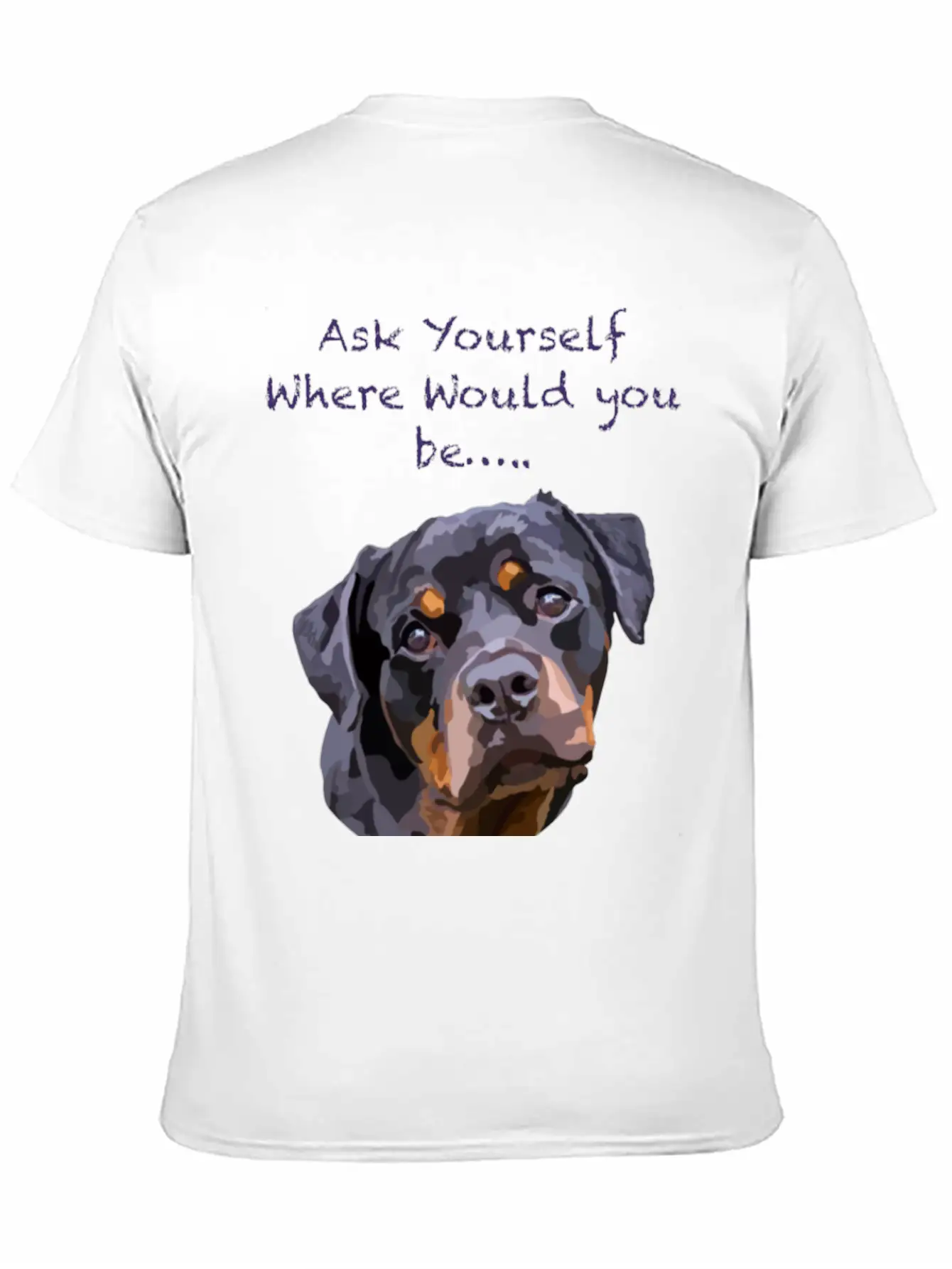 Rottweiler Dog Hand Drawn Digital Art Adorable Unisex Casual T-Shirt – Clean Design For Daily Comfort