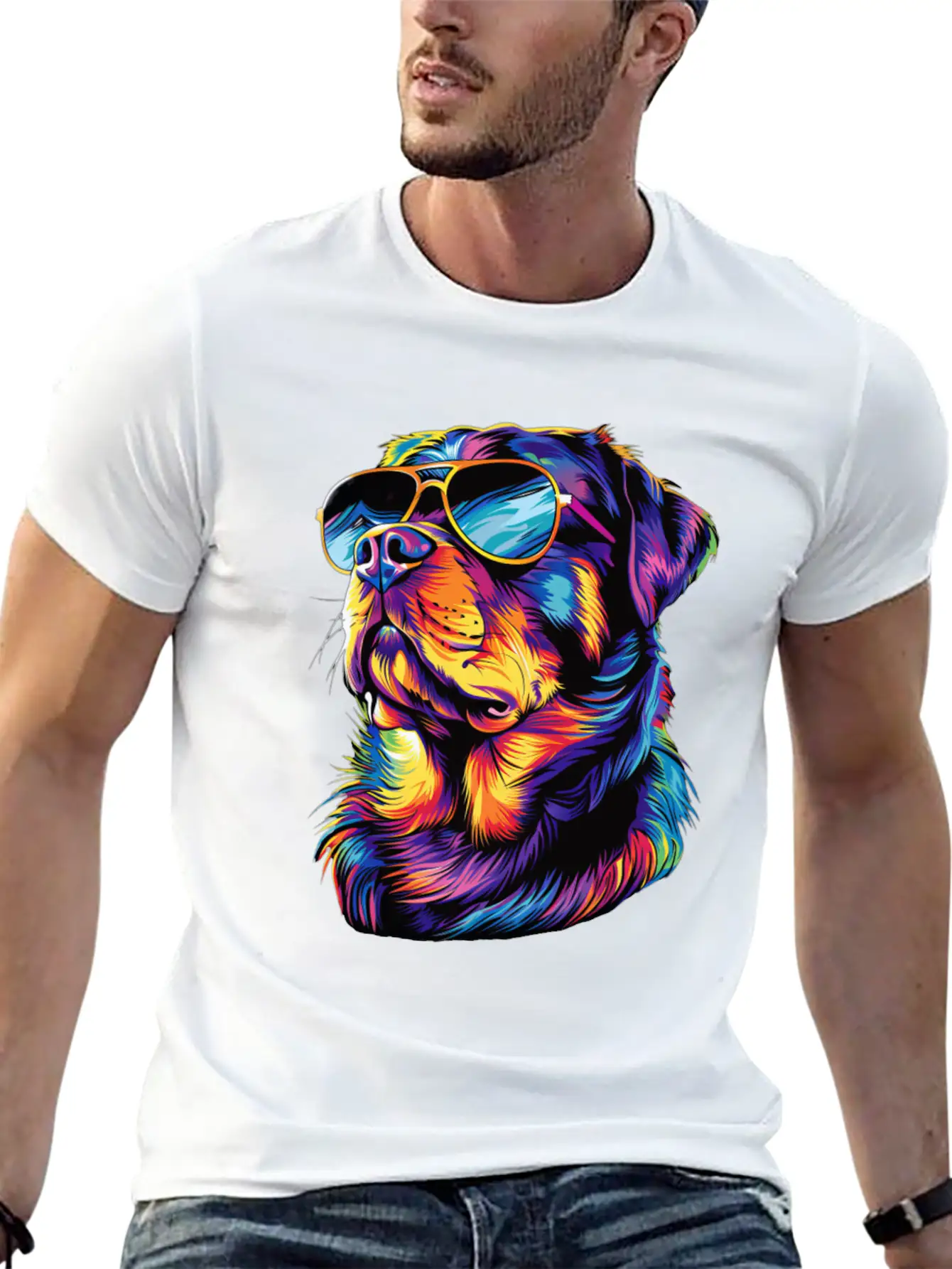 Rottweiler Lightweight Cotton T-Shirt – Daily Comfort Graphic Shirt