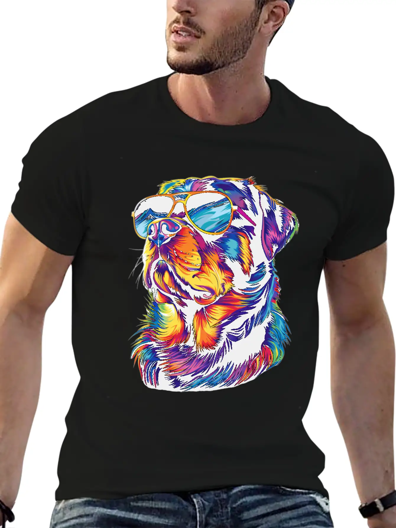 Rottweiler Lightweight Cotton T-Shirt – Daily Comfort Graphic Shirt