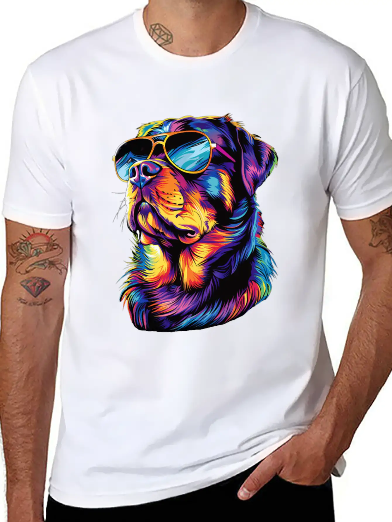 Rottweiler Lightweight Cotton T-Shirt – Daily Comfort Graphic Shirt
