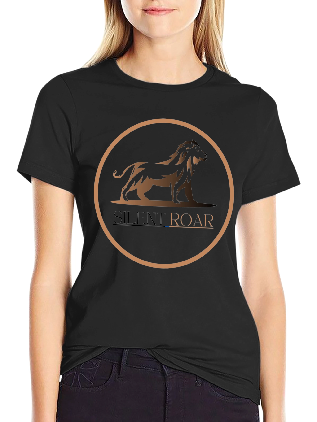 Silent Roar Graphic Tee - Modern Lion Design
