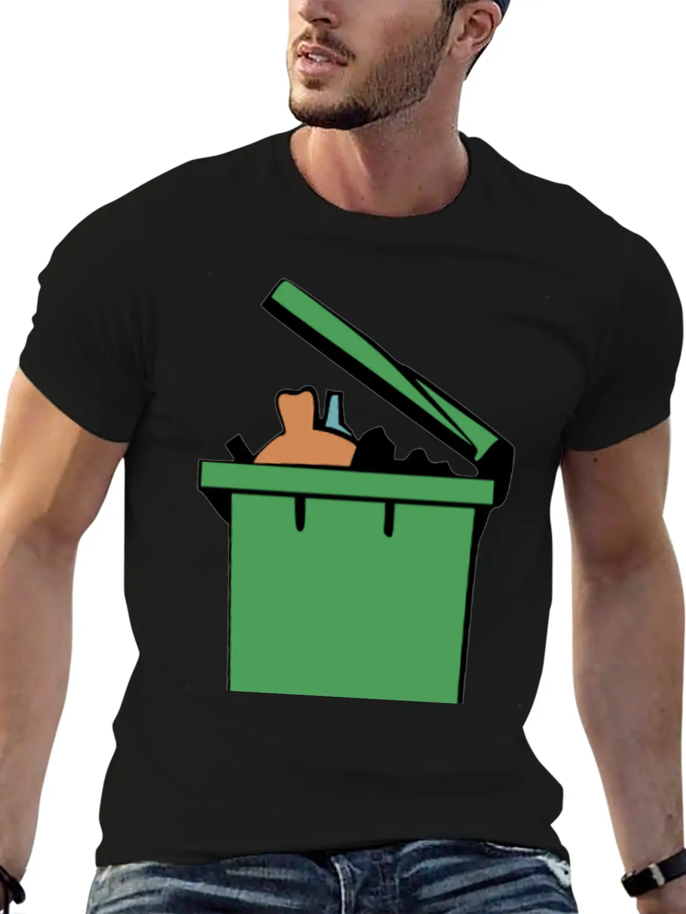 Rubbish Bin Colour Lightweight Cotton T-Shirt – Daily Comfort Graphic Shirt