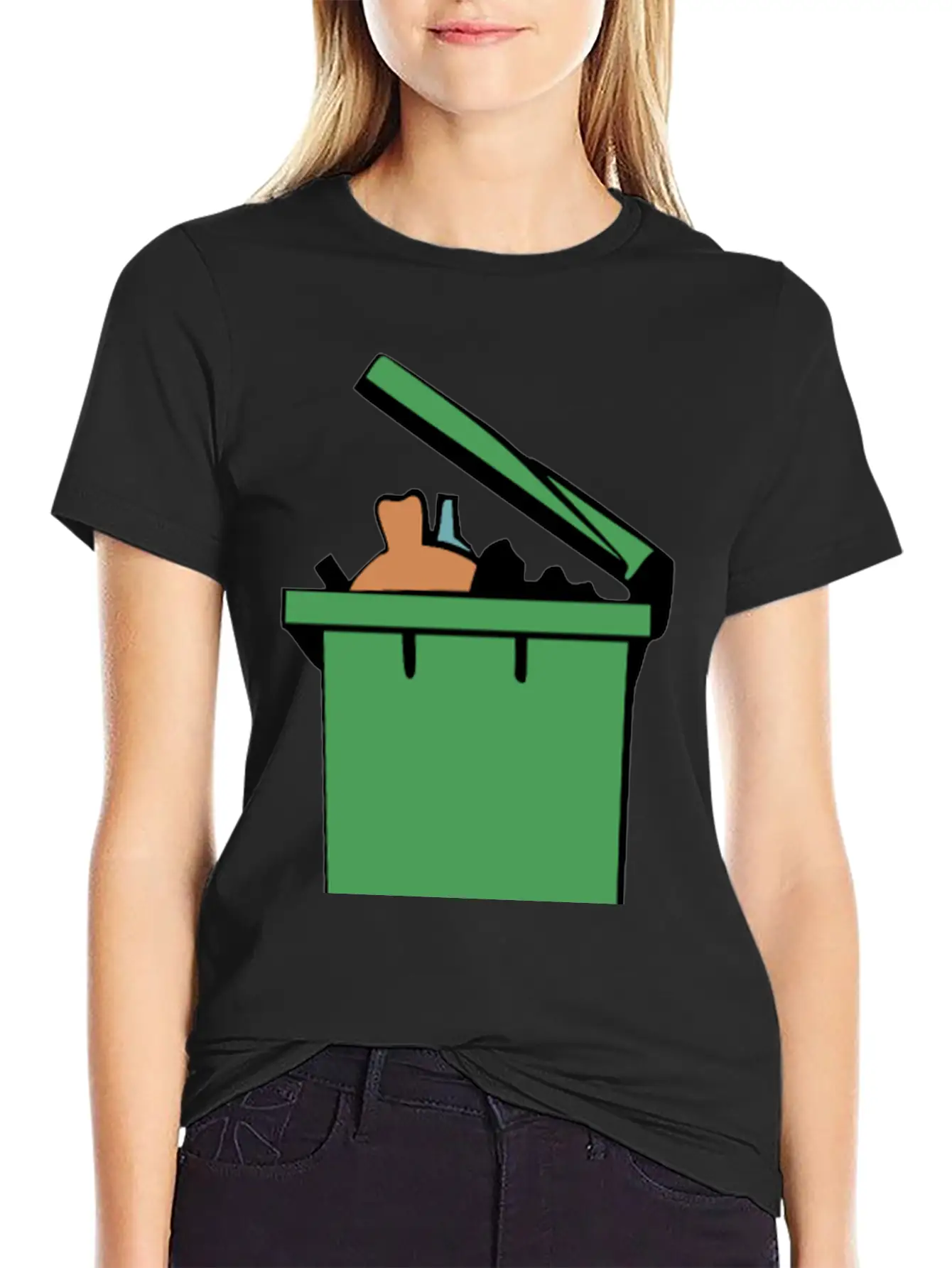 Rubbish Bin Colour Lightweight Cotton T-Shirt – Daily Comfort Graphic Shirt