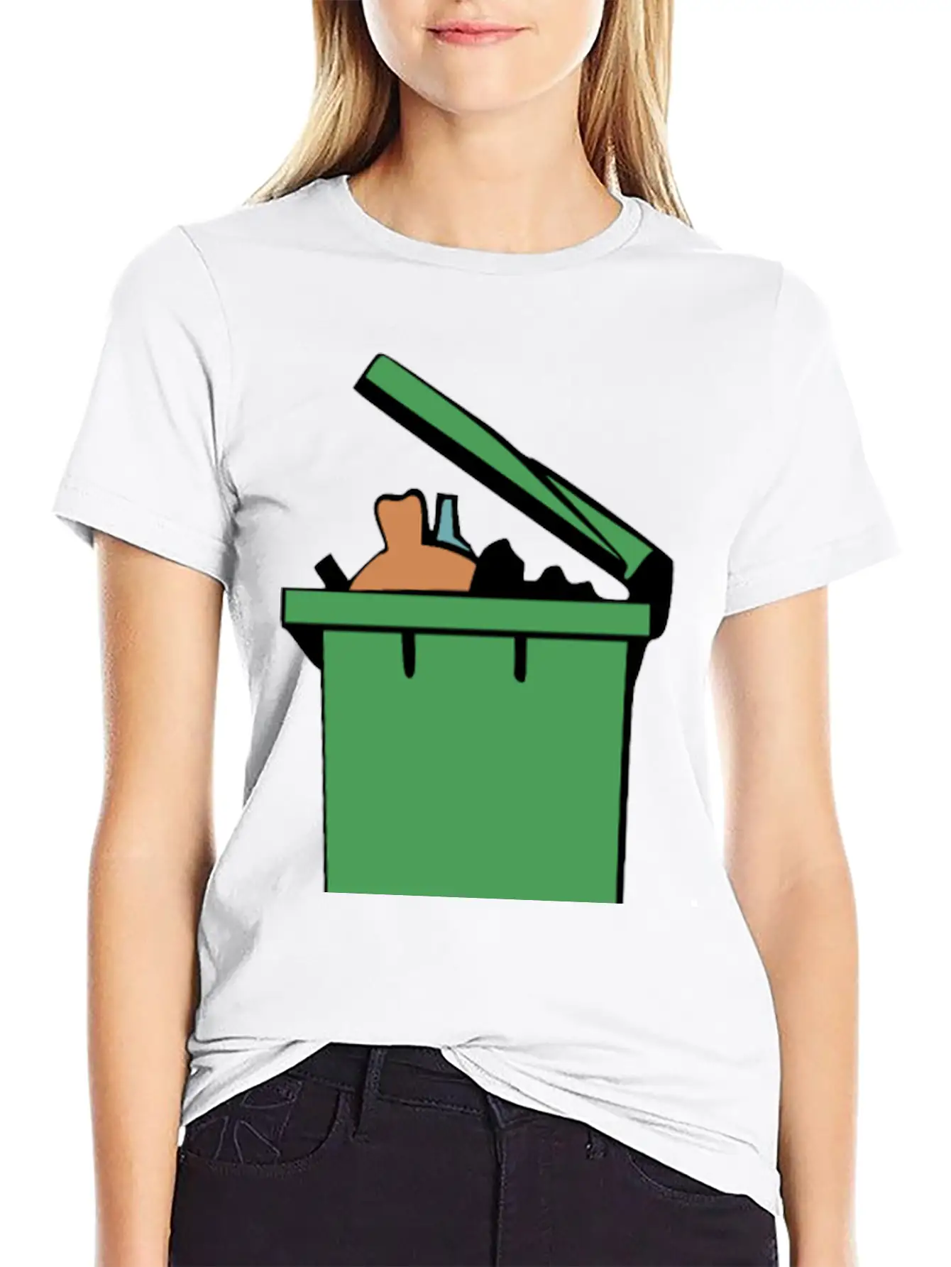 Rubbish Bin Colour Lightweight Cotton T-Shirt – Daily Comfort Graphic Shirt