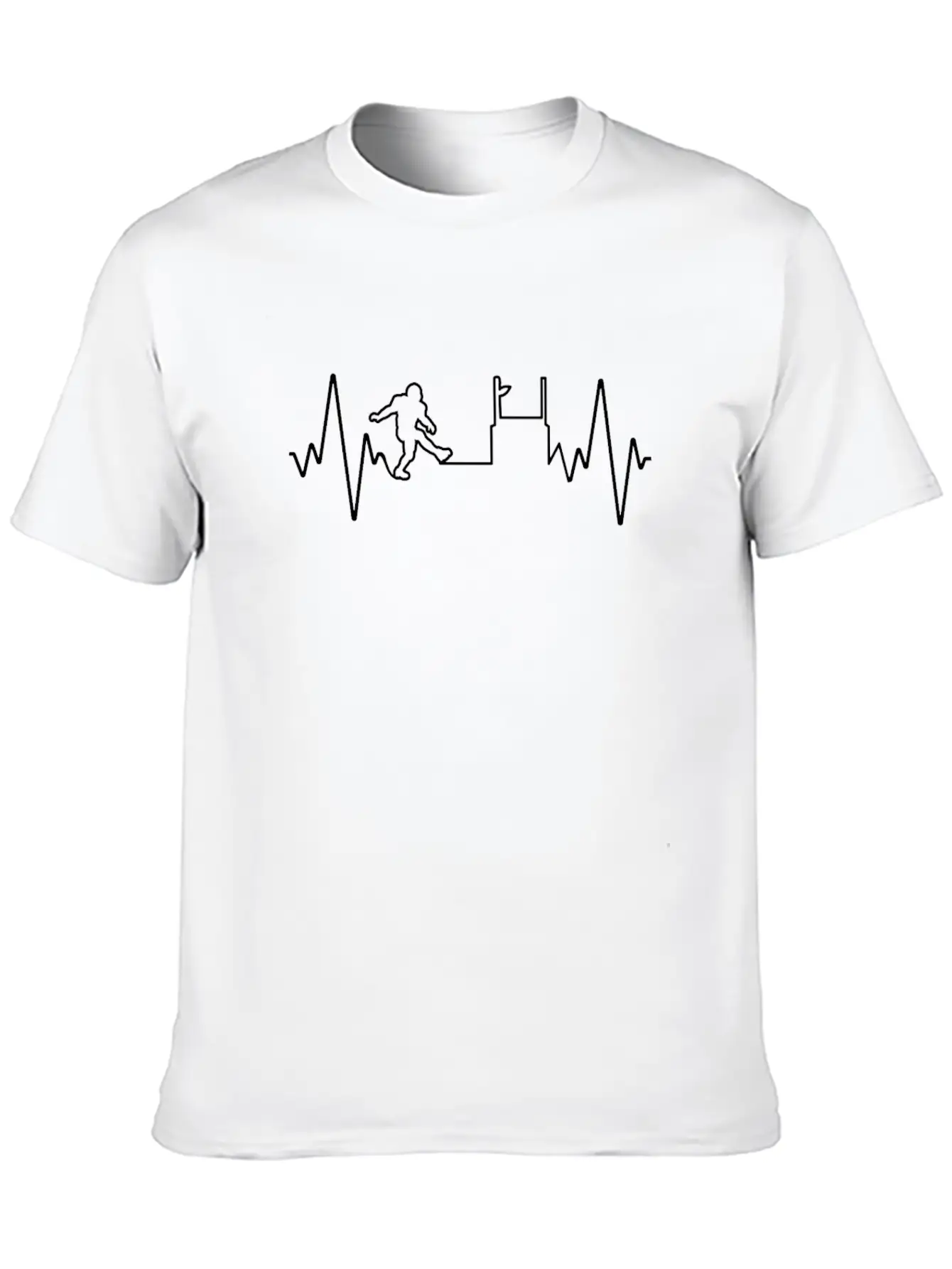 Rugby Heartbeat Soundwave Product Unisex Casual T-Shirt – Clean Design For Daily Comfort