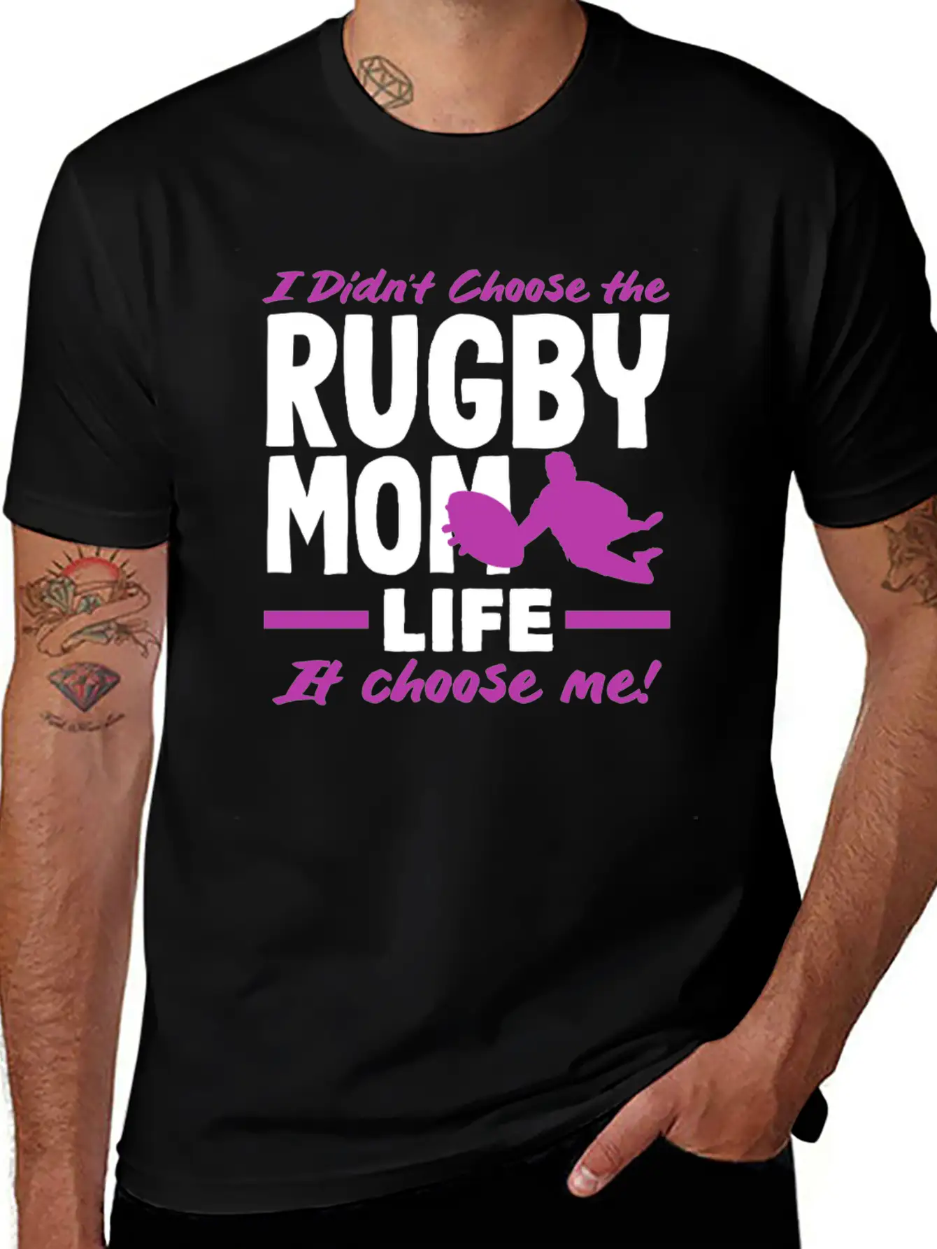 Rugby Player Mom Life Chose Me Classic Fit Graphic Tee For Daily Comfort – Unisex Cotton Shirt